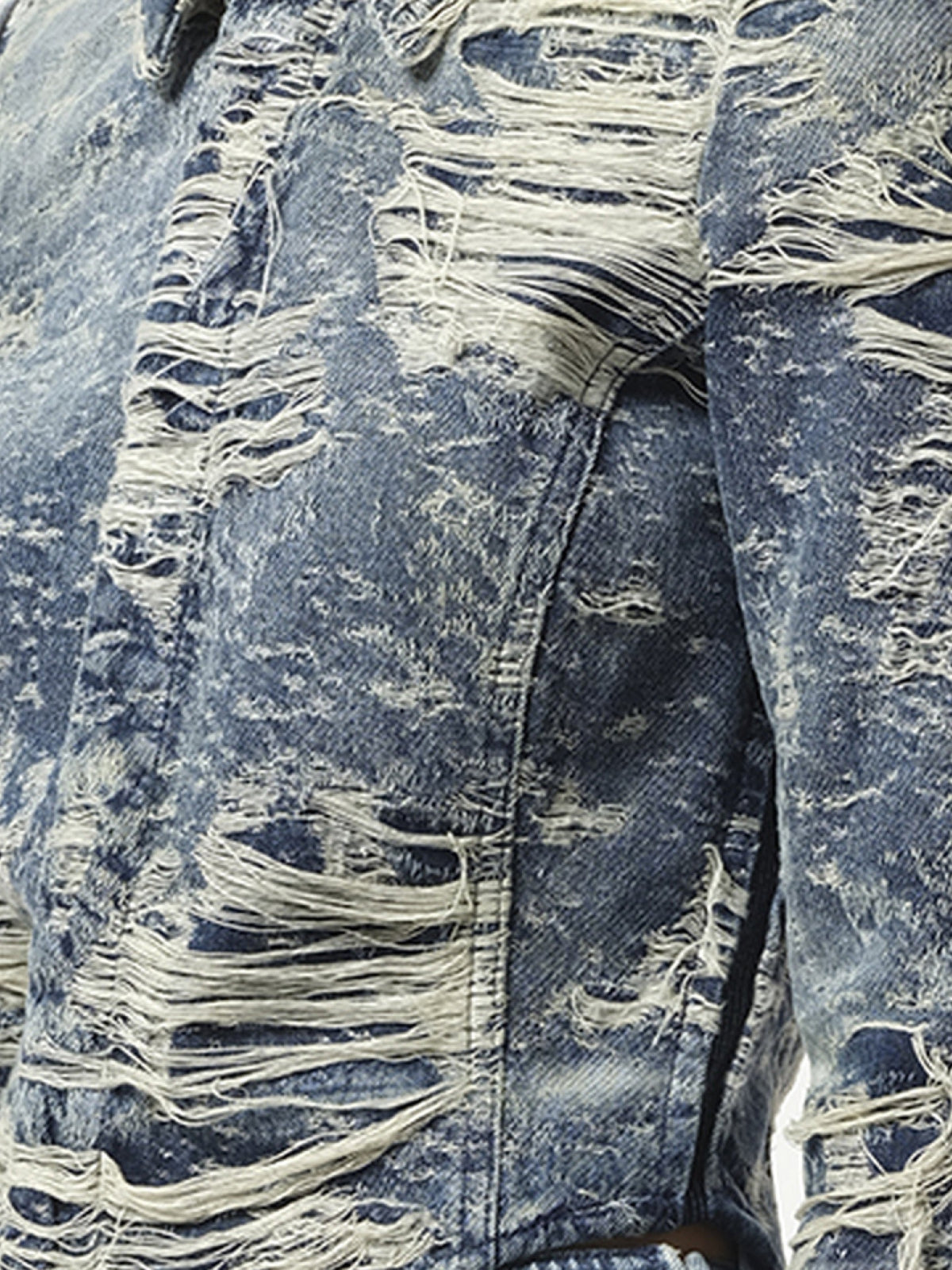 Diesel De-Madeline Distressed Denim Shirt in Blue