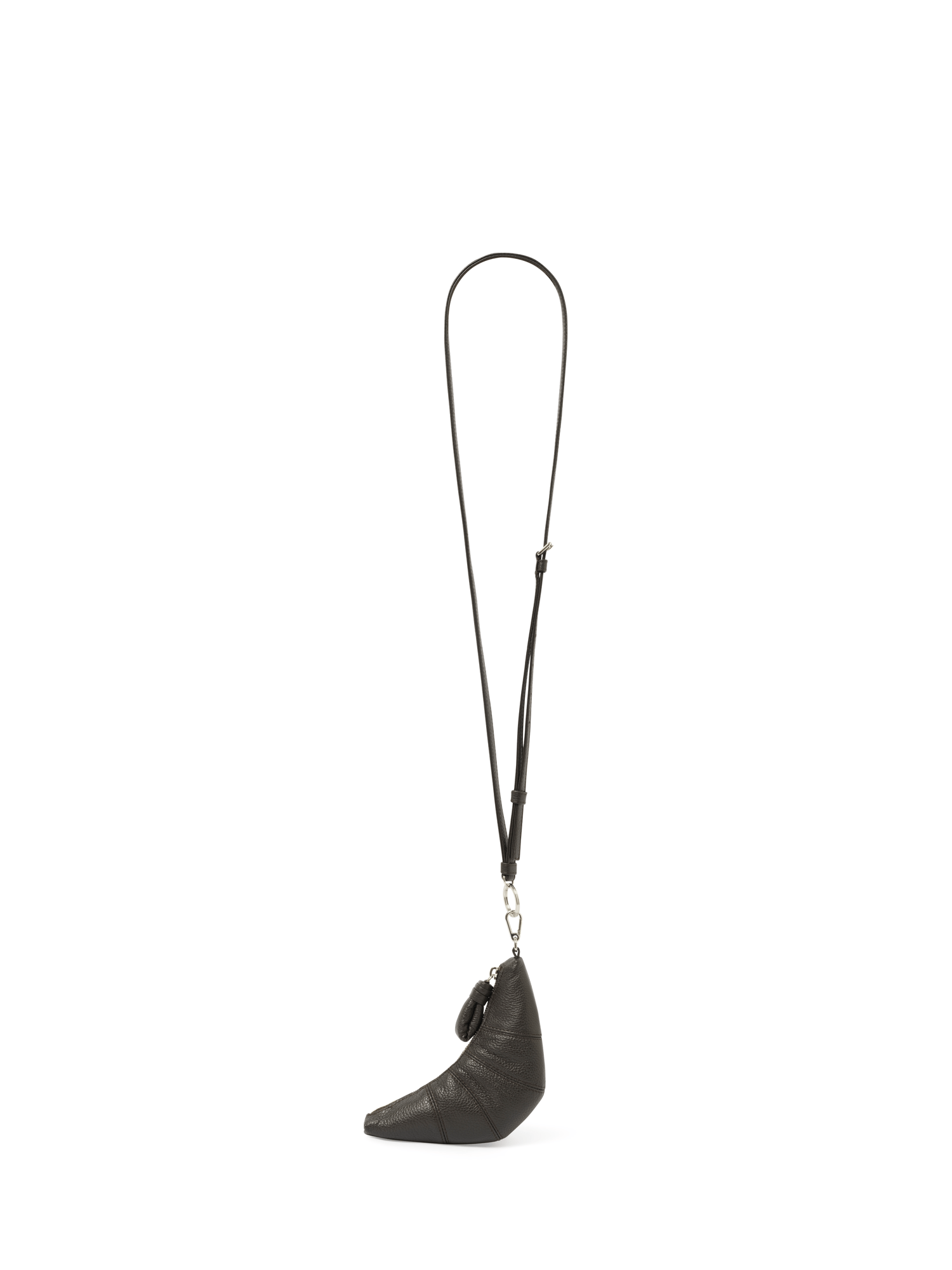 Lemaire Crossbody Croissant Coin Purse in Dark Chocolate