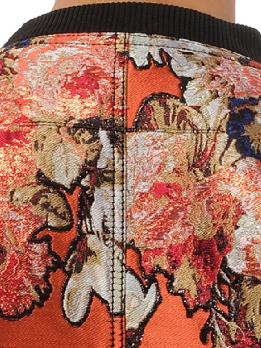 Flower Sweatshirt in Orange/Black