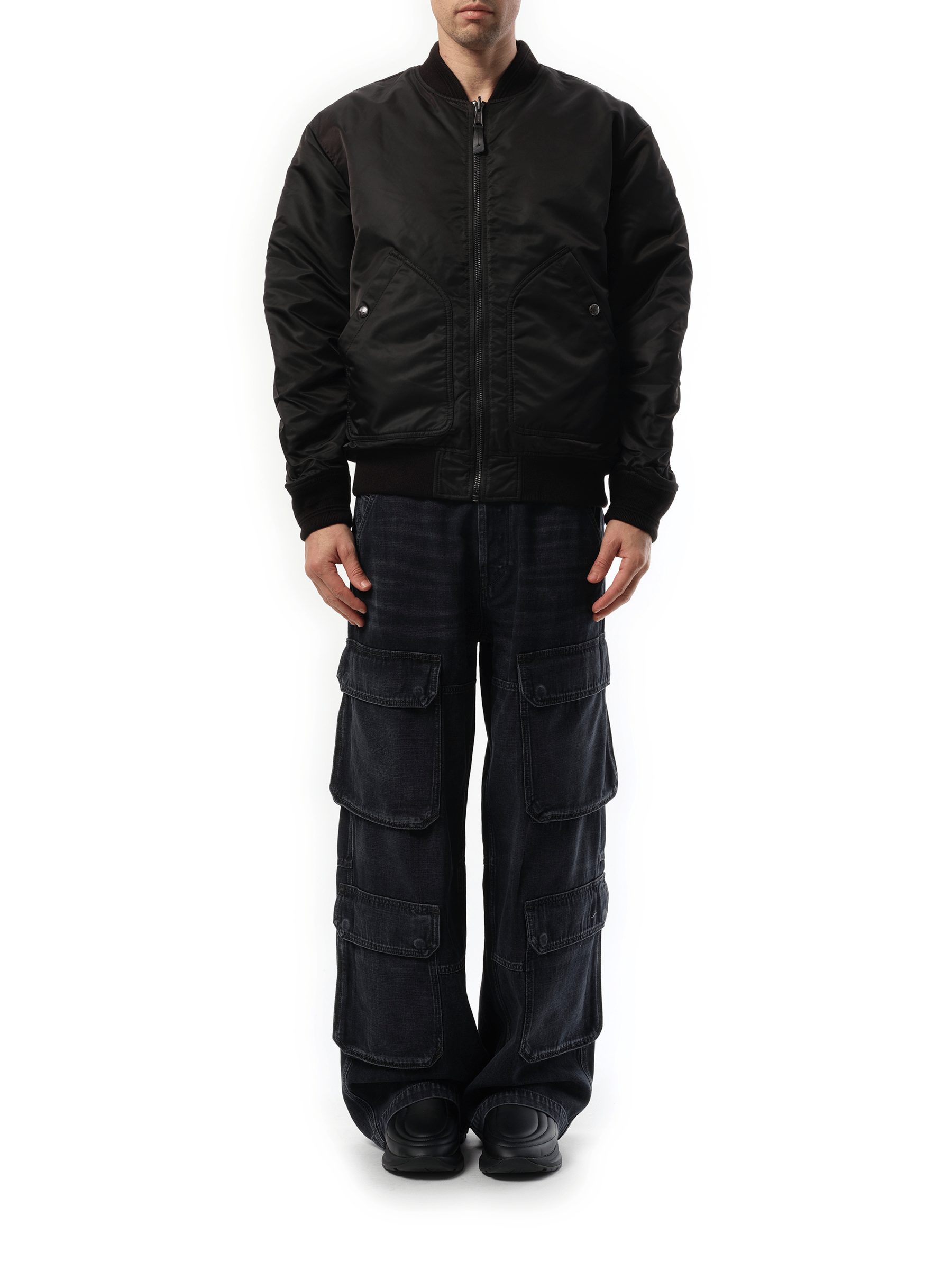 Diesel J-Held Bomber Jacket in Black