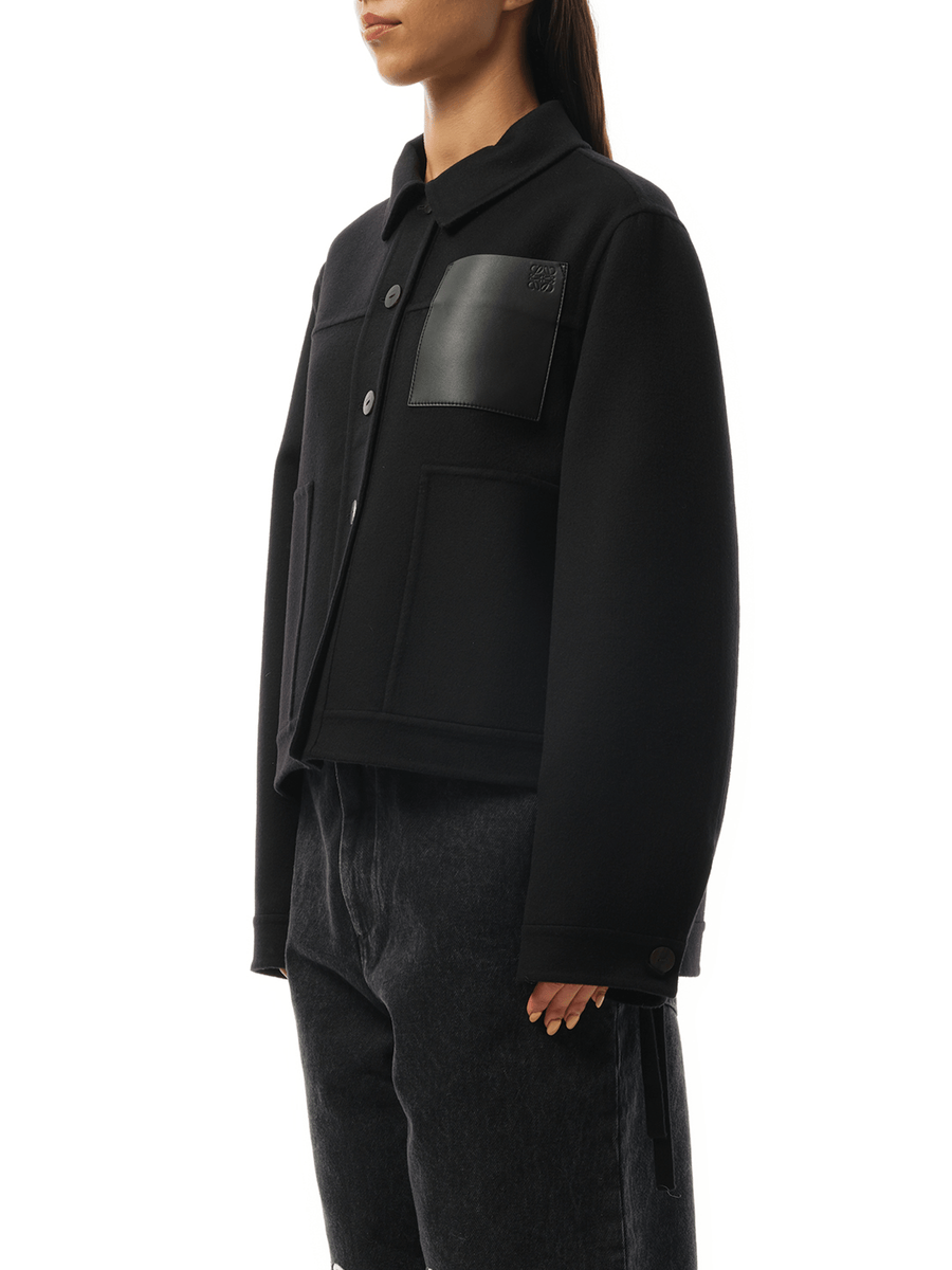Loewe Wool Workwear Jacket in Black