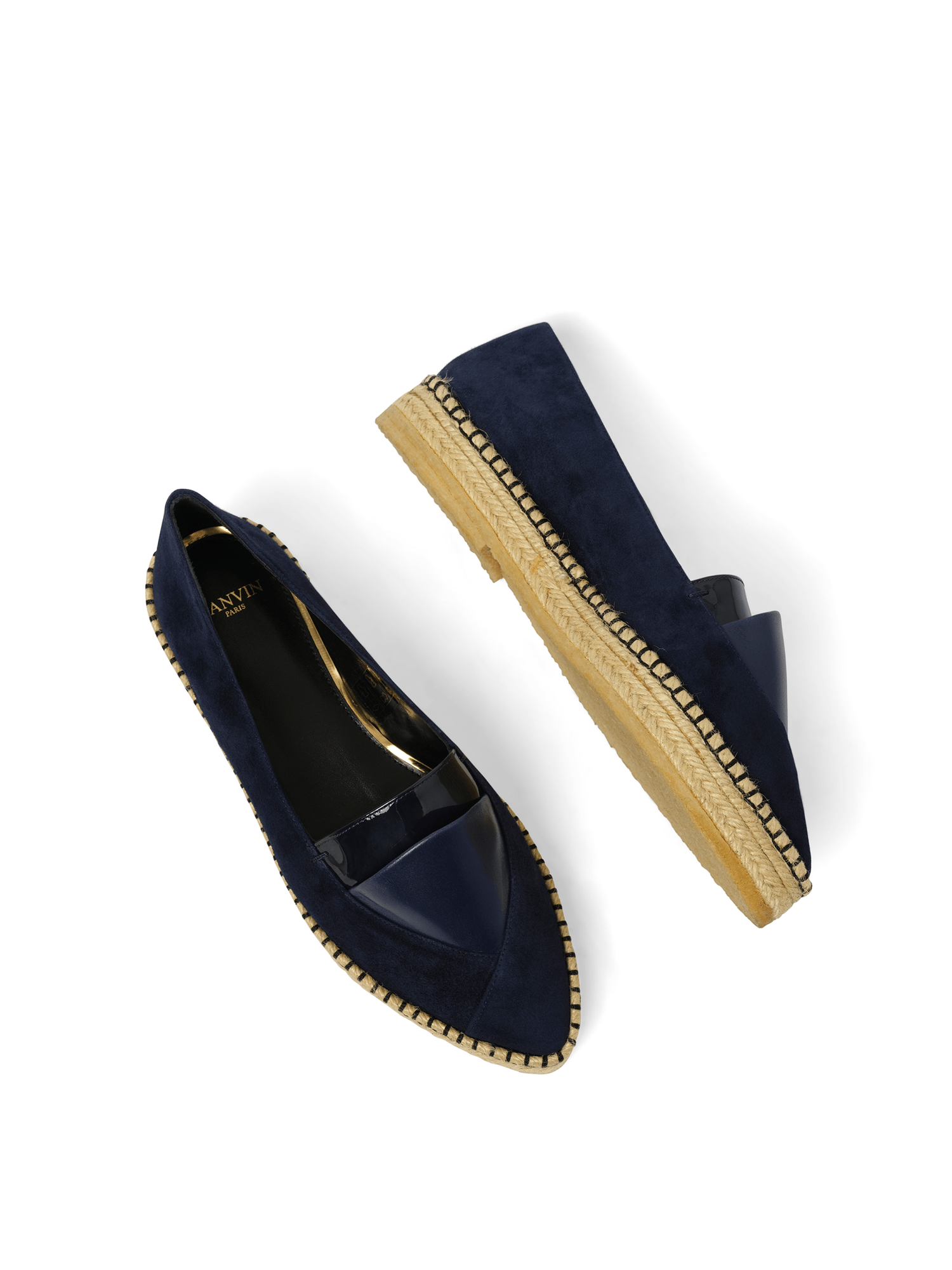 Espadrilles in Blue Top View | LANVIN