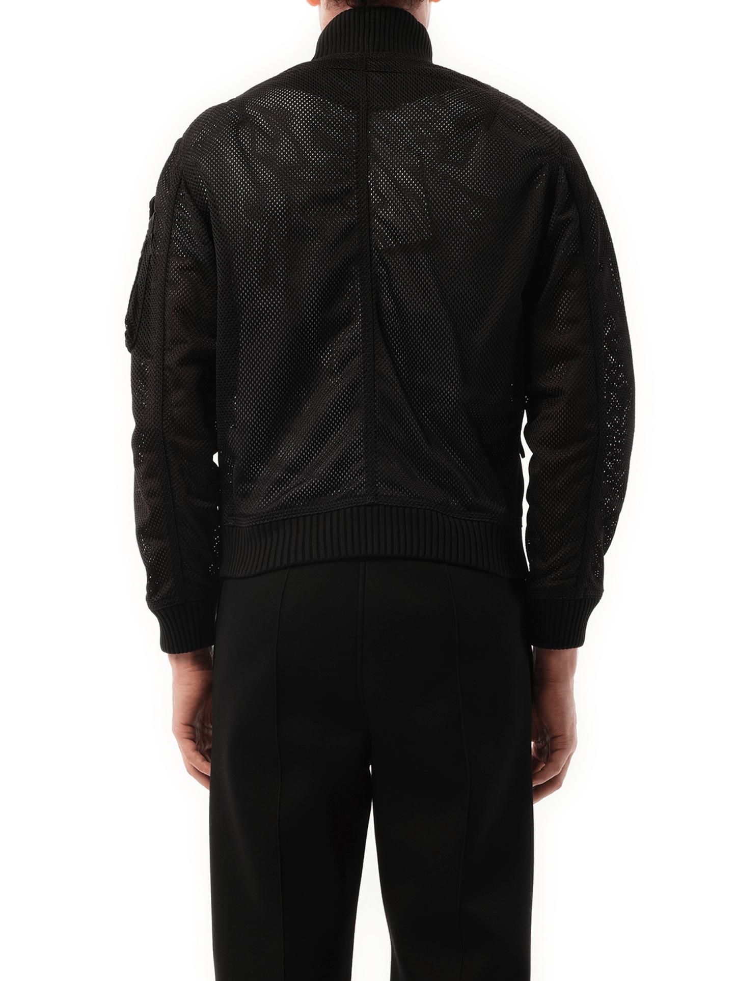 Bomber Mesh Jacket in Black
