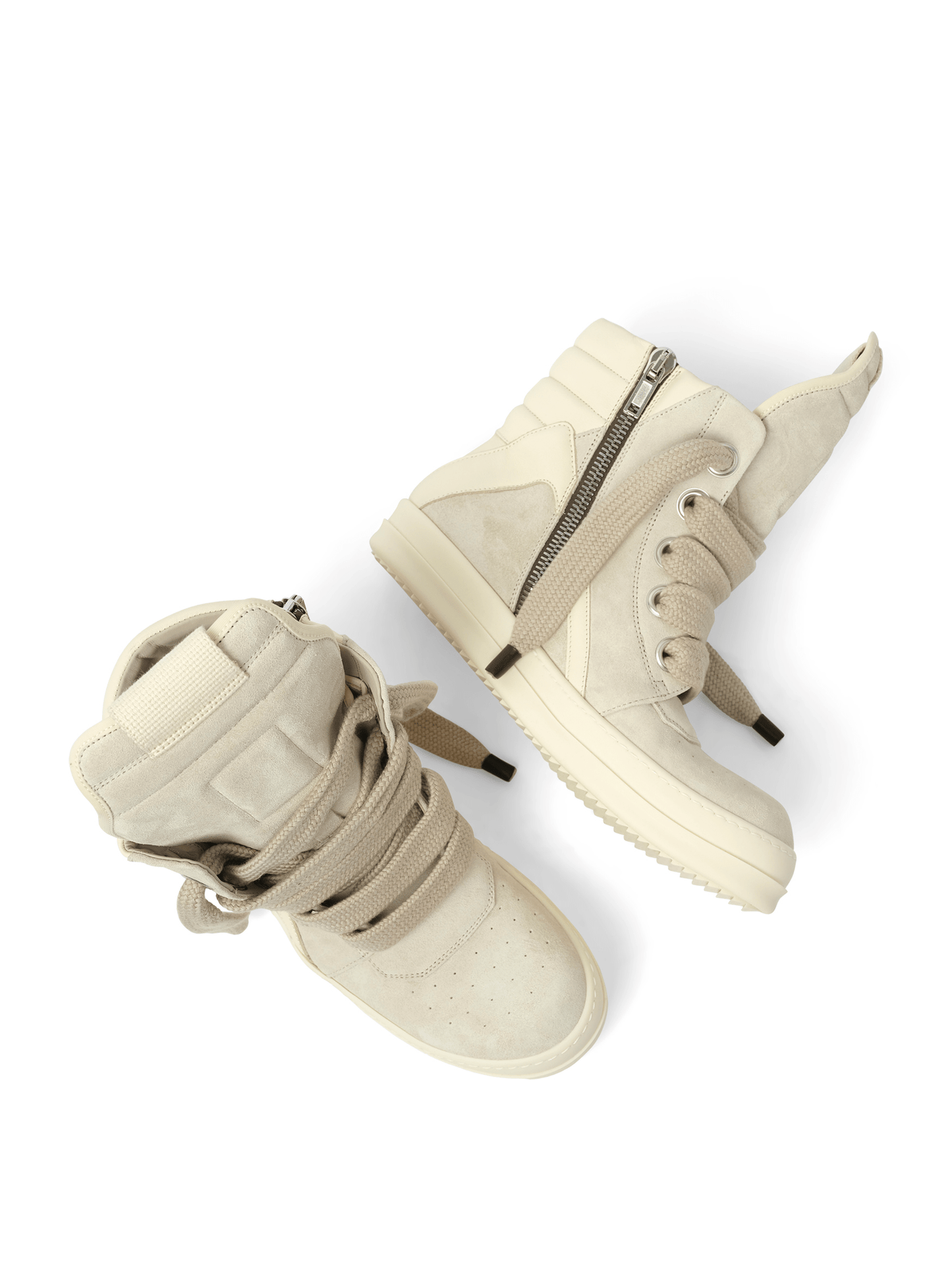Rick Owens Jumbolaced Geobasket in Dinge/Milk/Milk