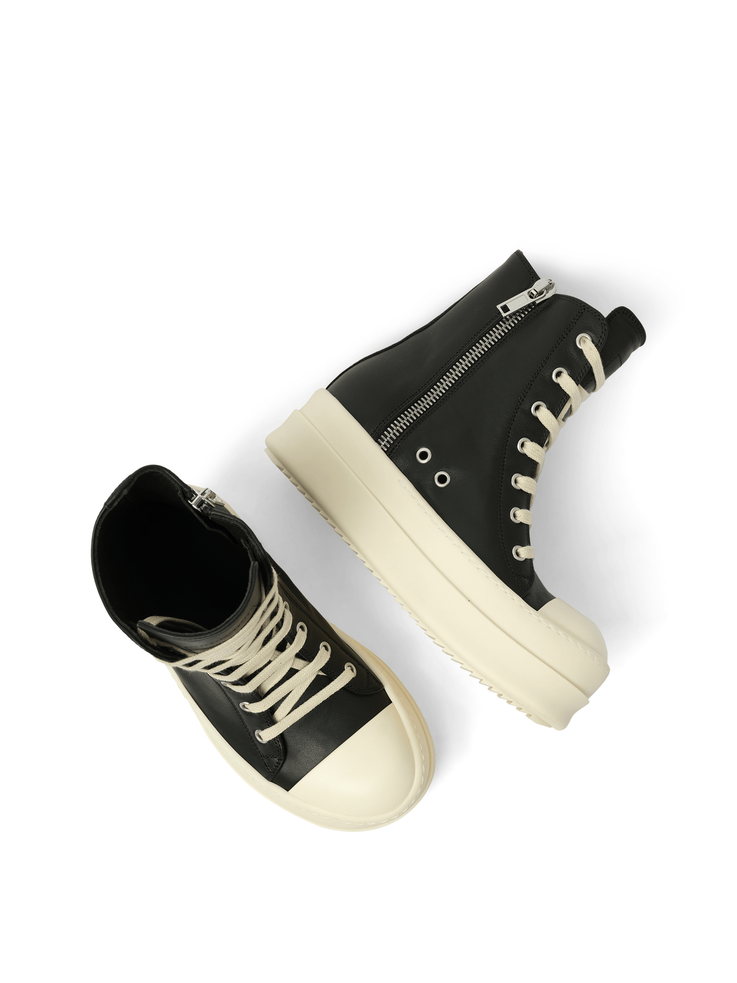 Rick Owens Mega Bumpers in Black/Milk/Milk