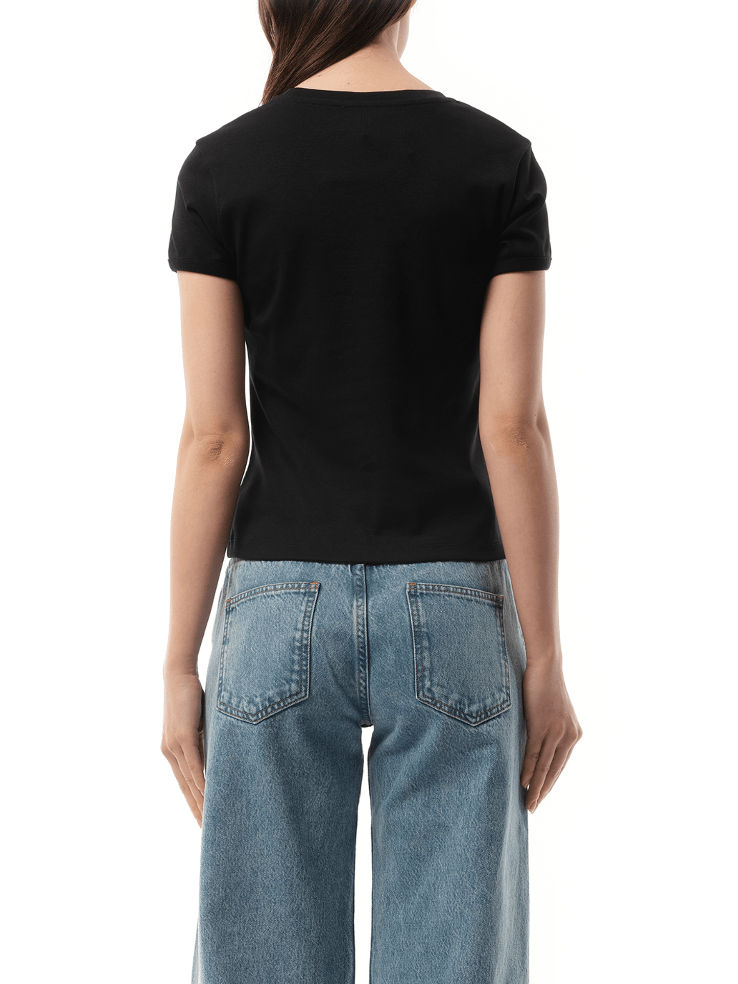 Logo Slim Fit T-Shirt in Black/White