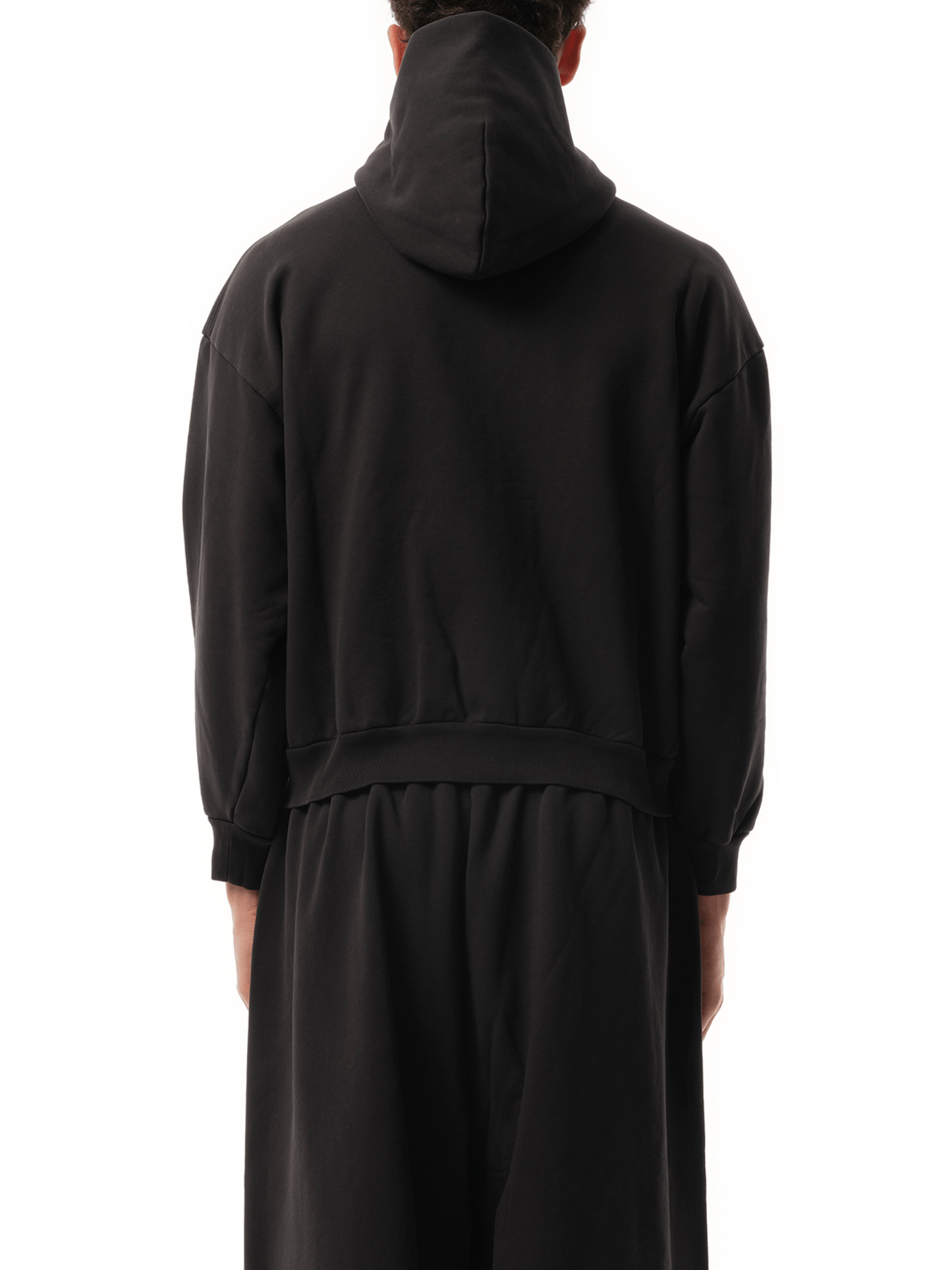 Balenciaga Under Armour Zip-Up Hoodie in Washed Black/White