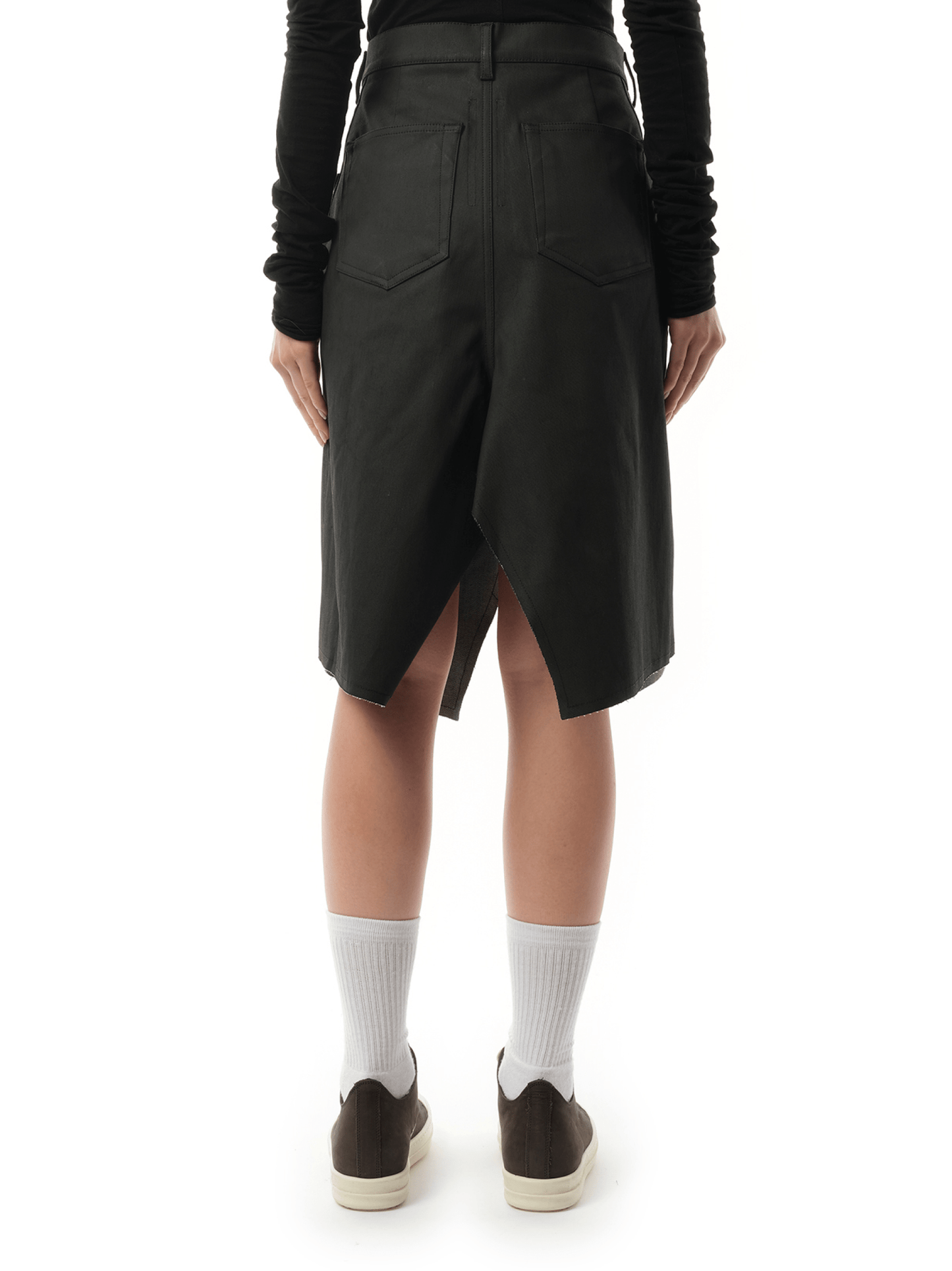 Slivered Skirt in Black