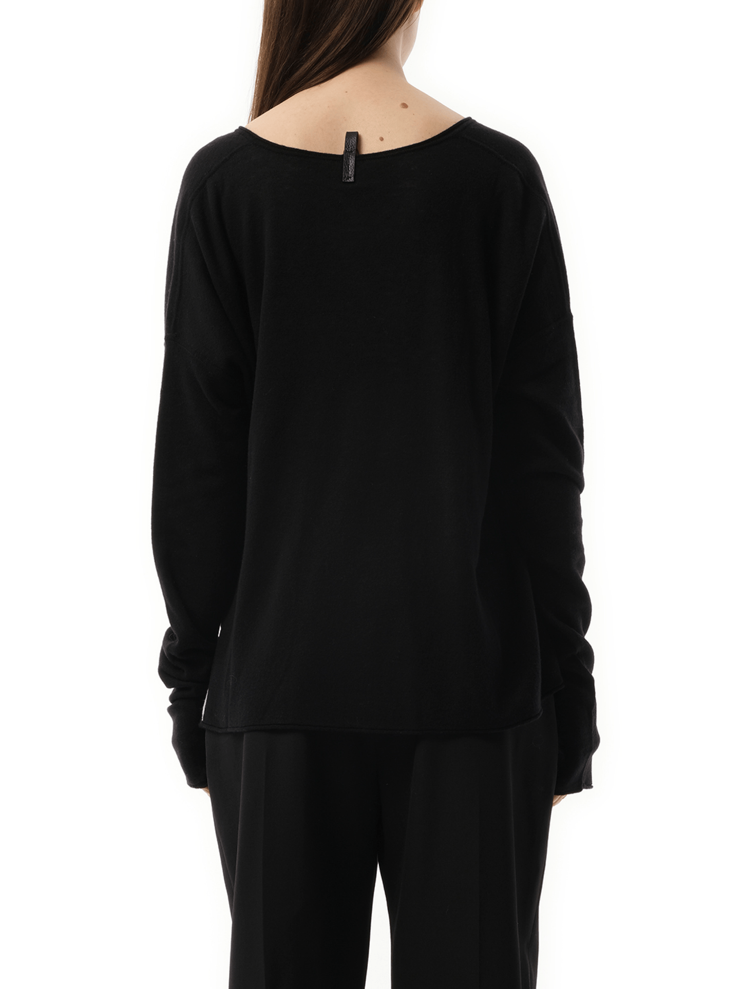 Double-sided V Neckline Sweater in Black