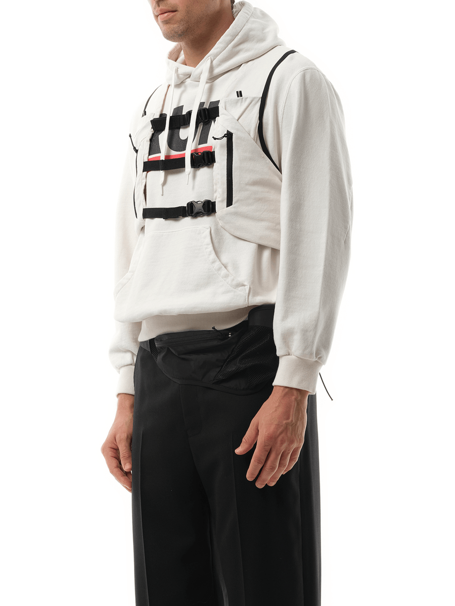 Doublet Trail Vest Hoodie in White