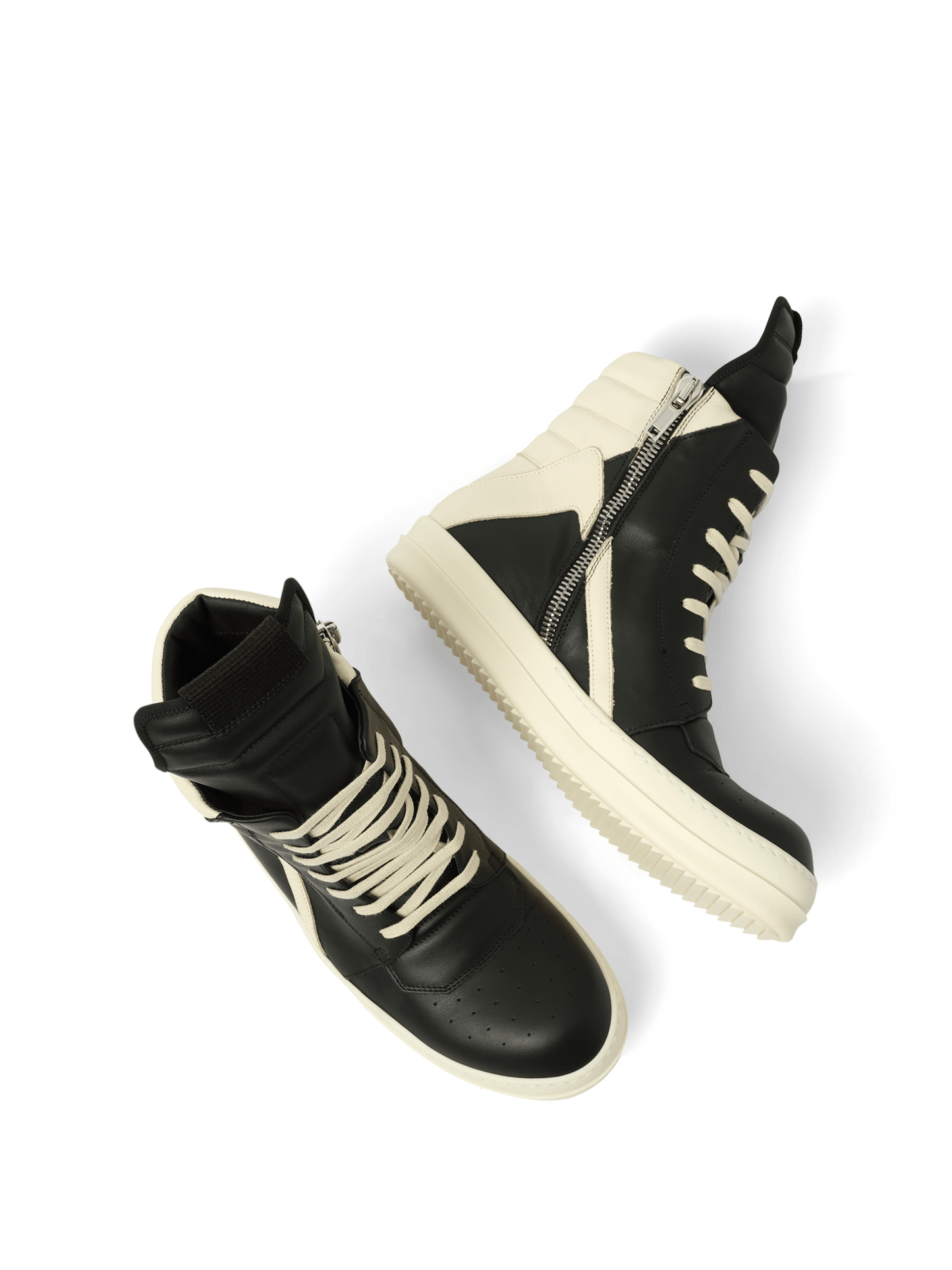 Rick Owens Geobasket in Black/Milk