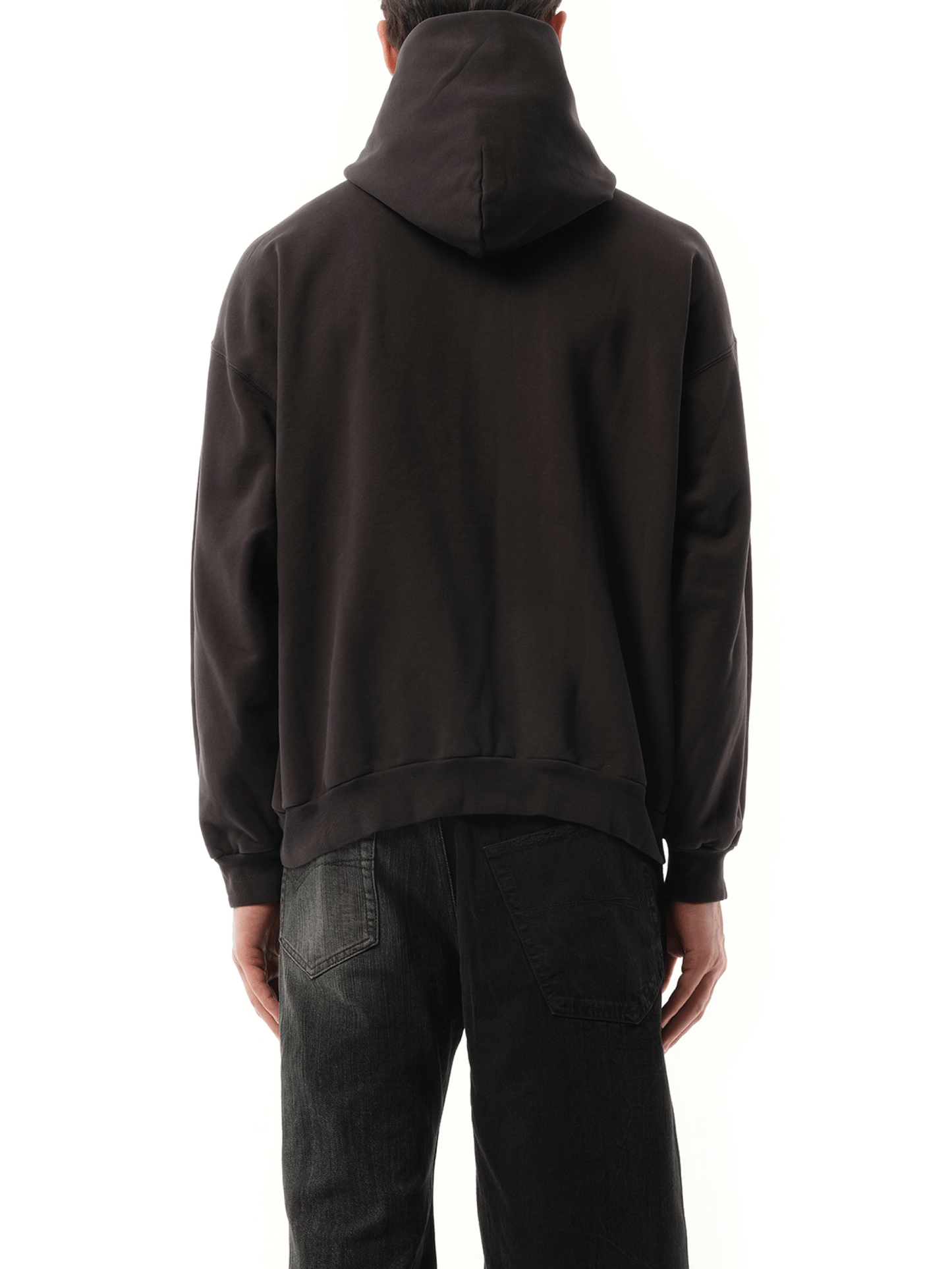 Political Stencil Medium Fit Hoodie in Faded Black