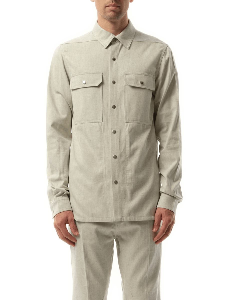 Rick Owens Denim Outershirt in Dinge