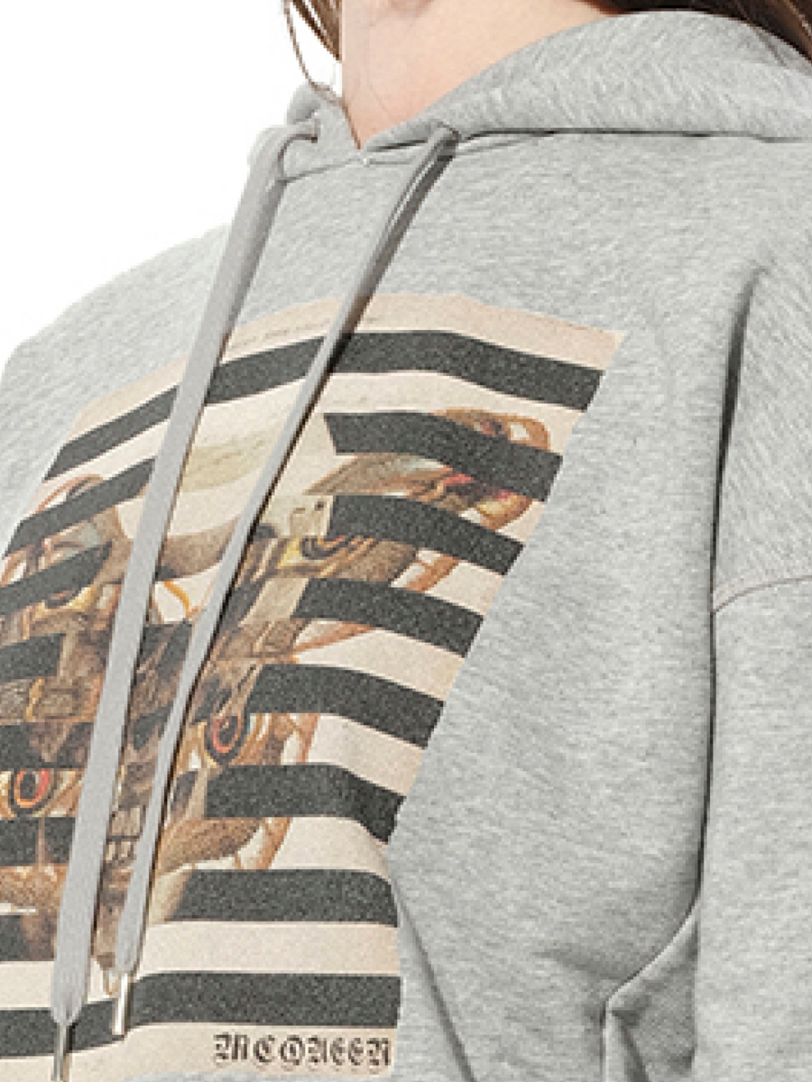 Butterfly Skull Sweatshirt in Grey