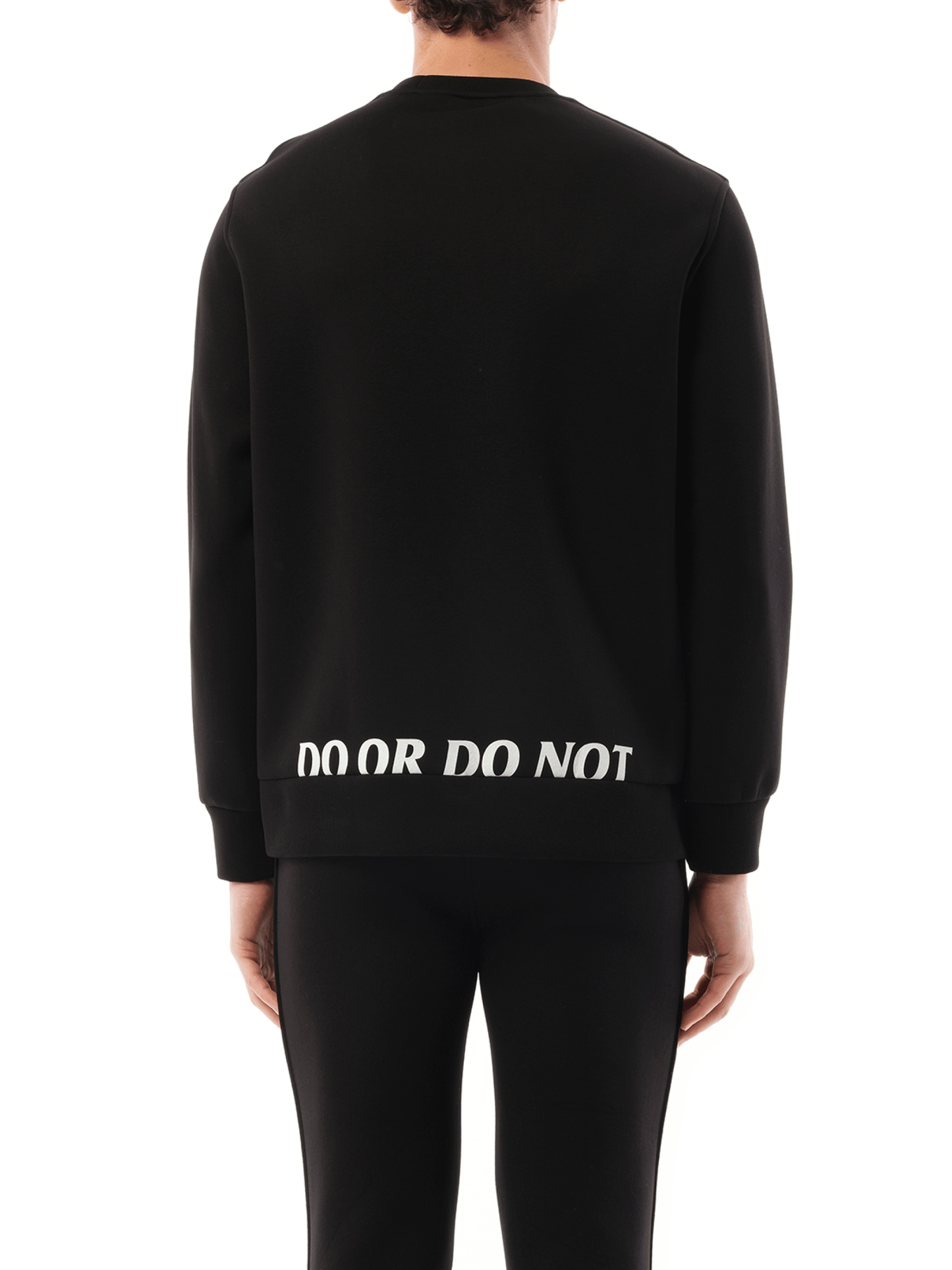 Sweatshirt in Black/White