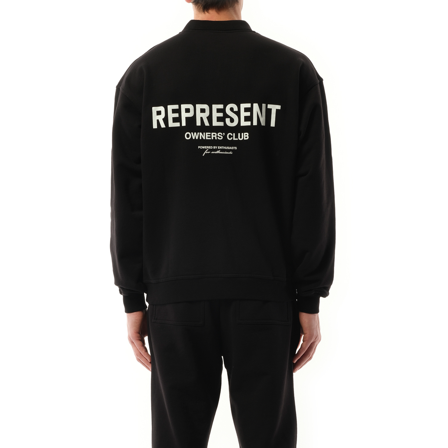 Represent Owners Club Polo Sweatshirt in Black