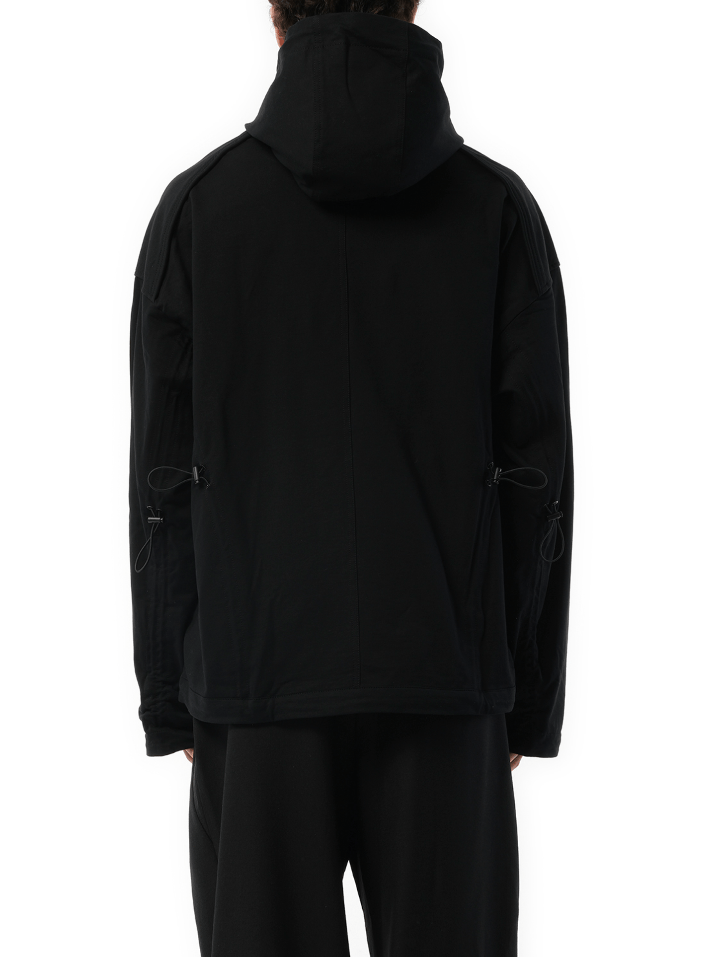 Multi String Over Hoodie in Black