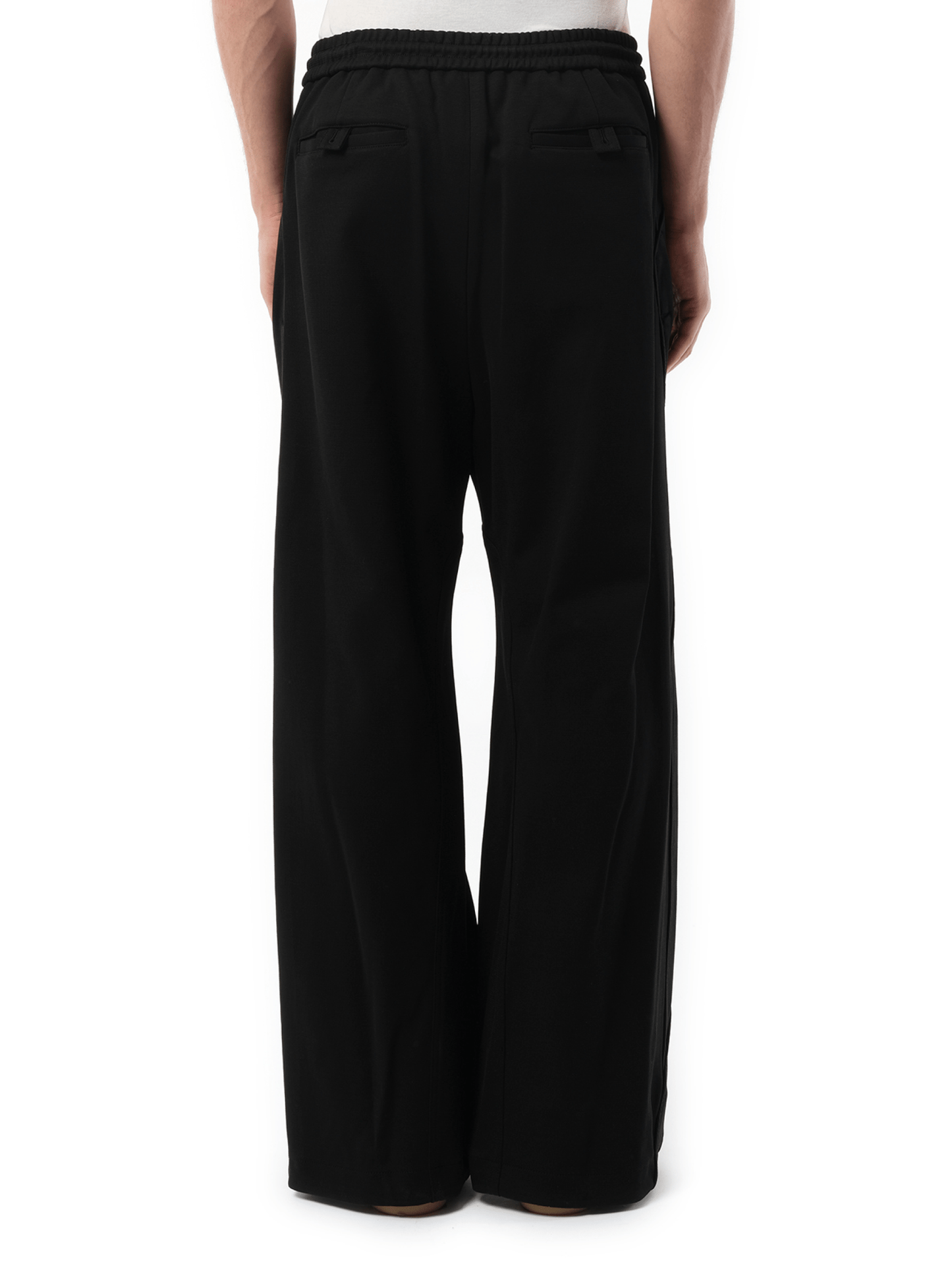 Cotton Piping Track Pants in Black