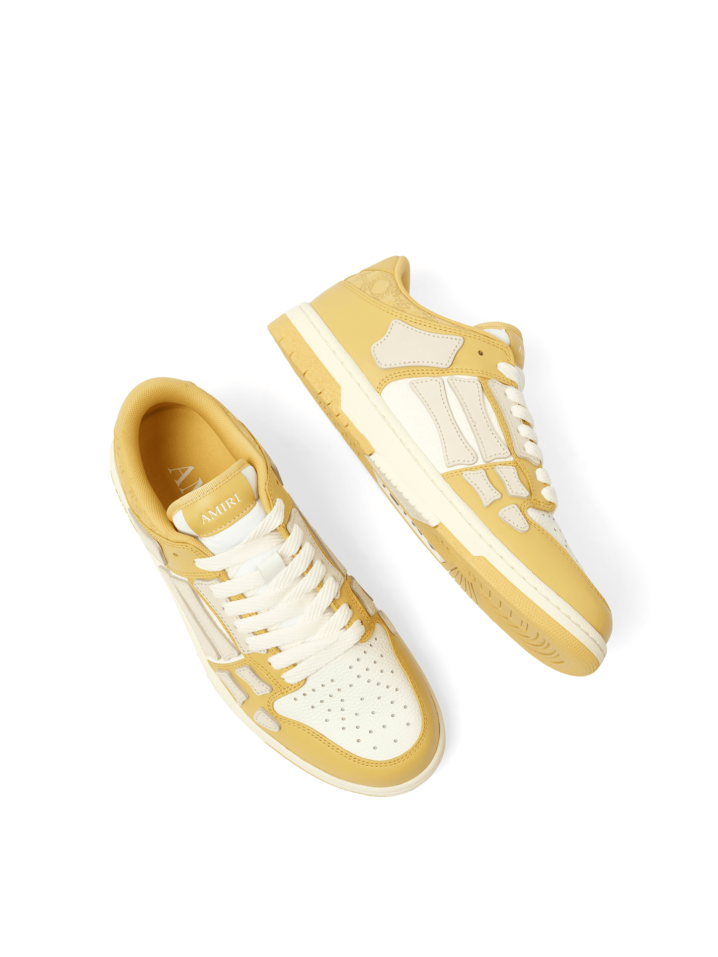 Amiri Debossed MA Quad Skeleton Sneaker in Champagne