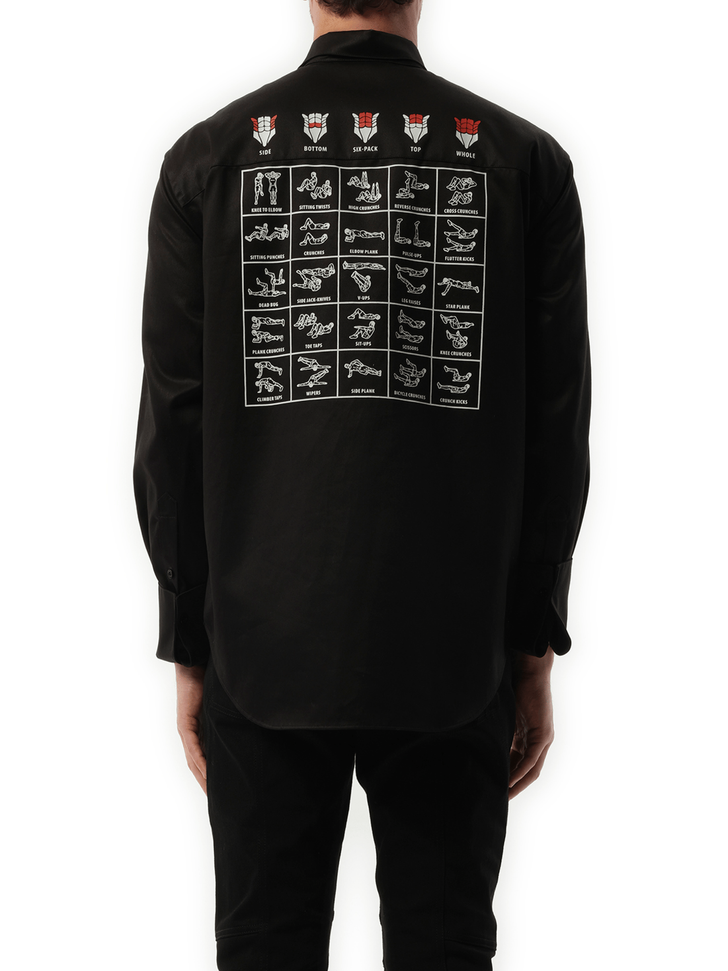 Pulled Long Sleeve Shirt in Black