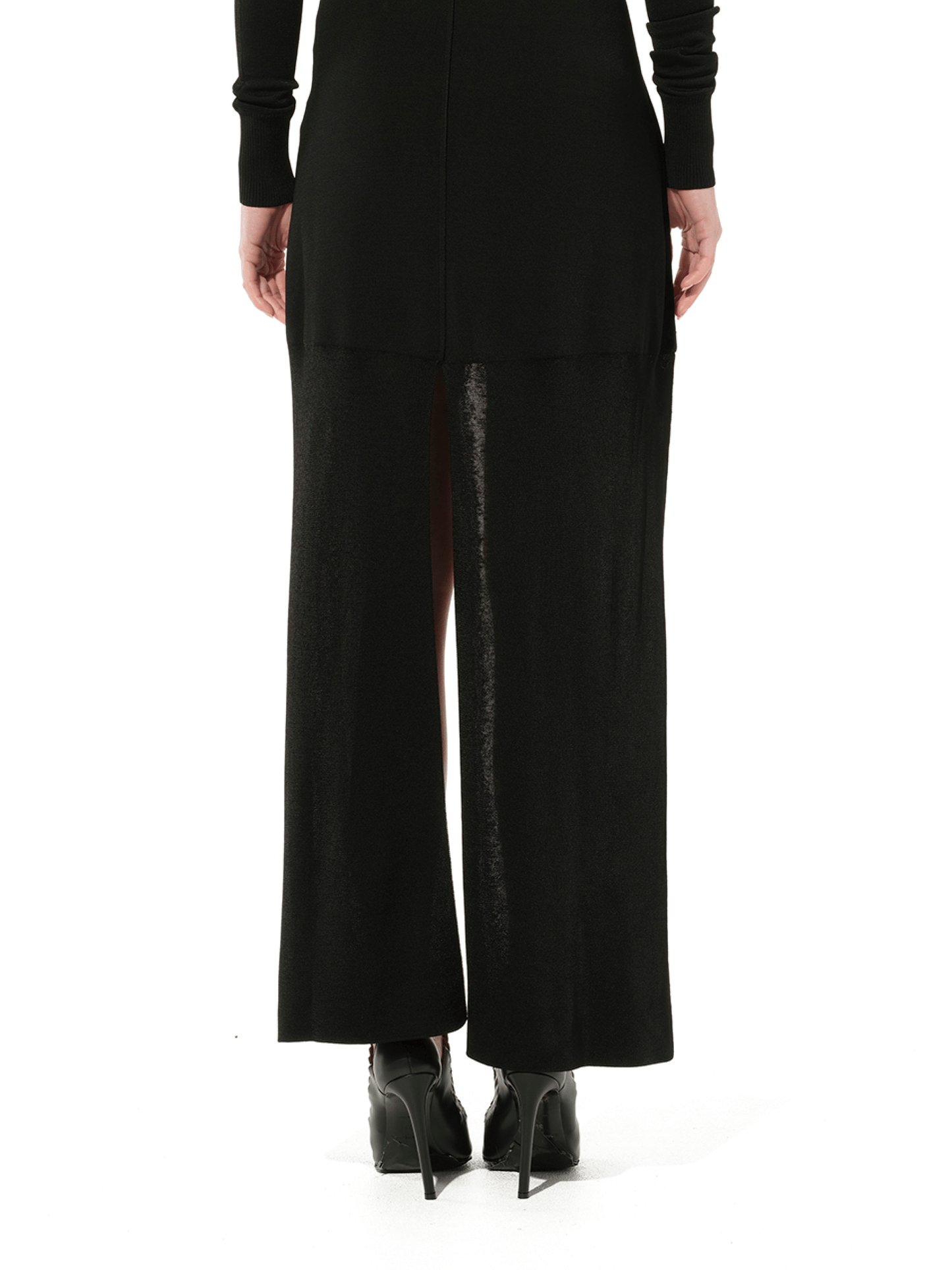 Back Panel Skirt in Black