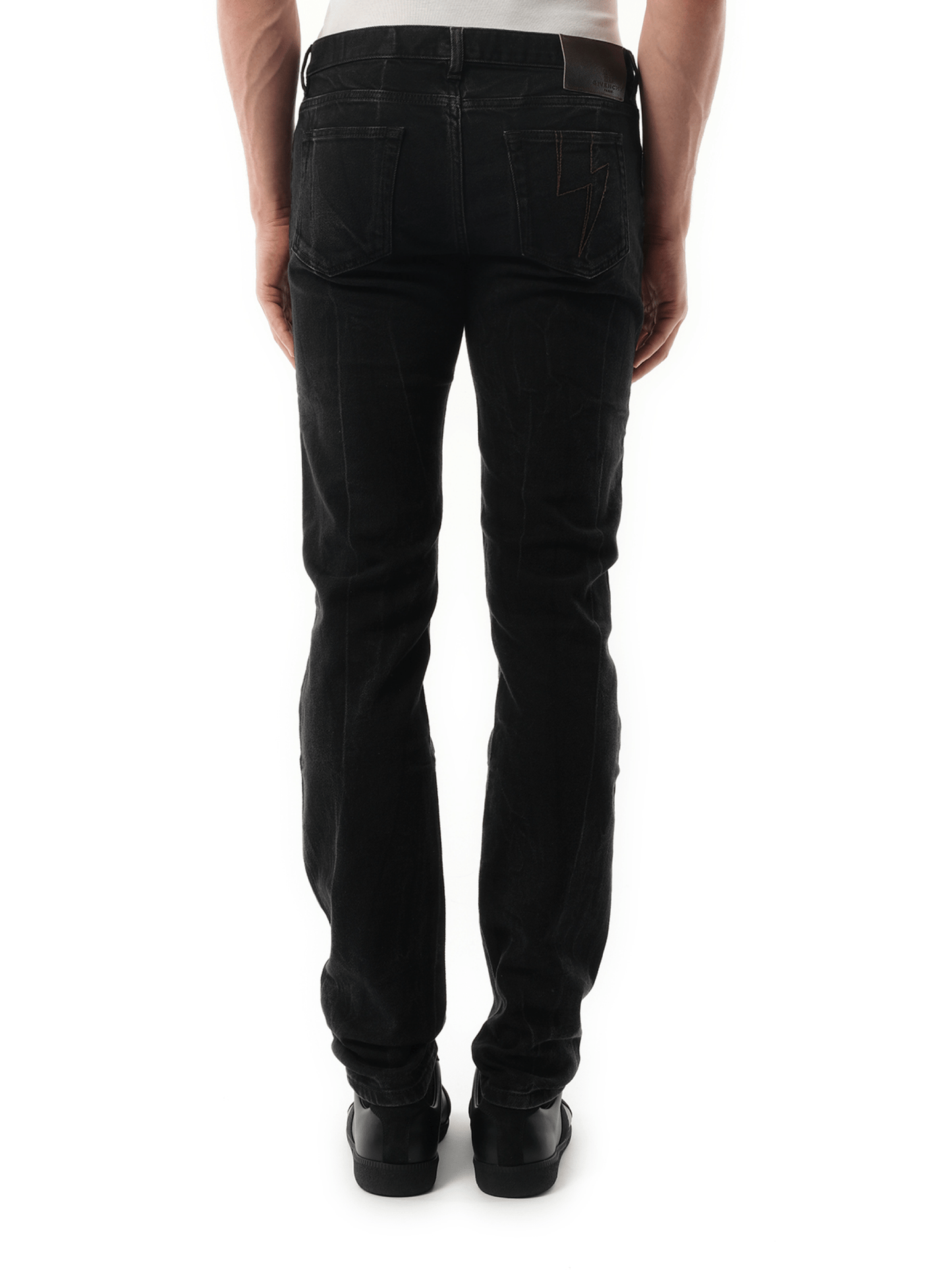 Slim Fit Jeans in Black/Grey