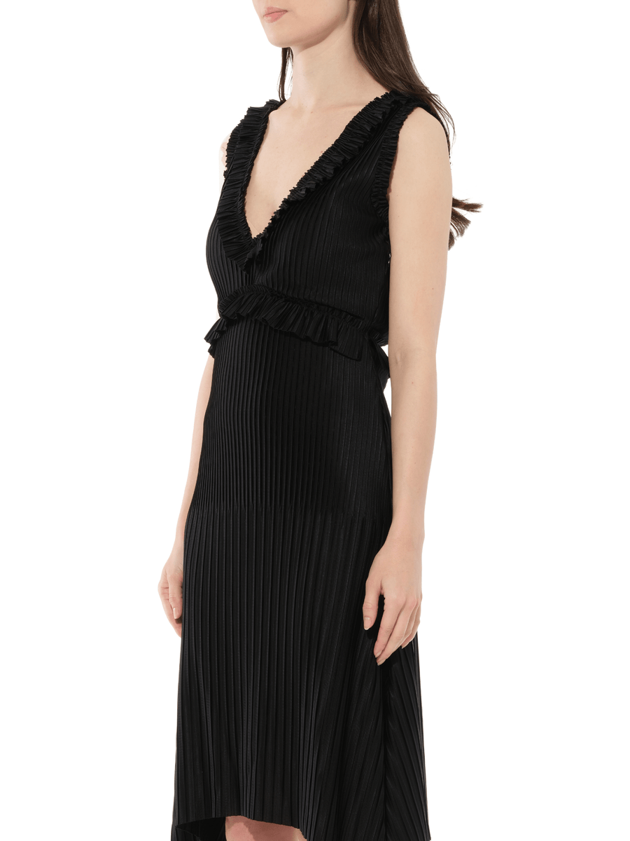 Short Pleated Dress in Black