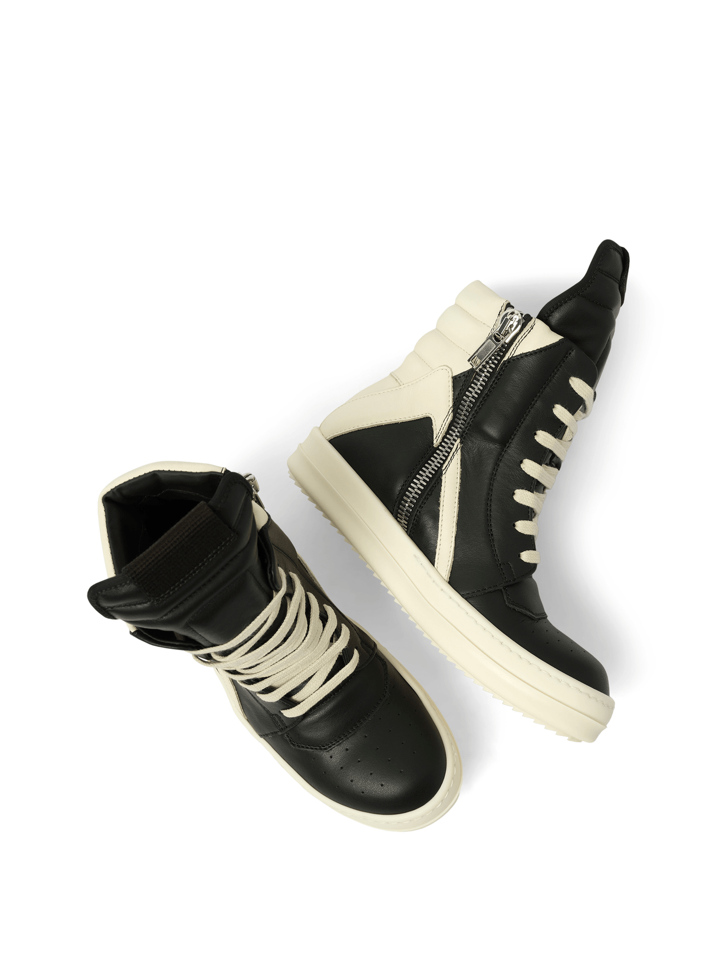 Rick Owens Geobasket in Black/Milk