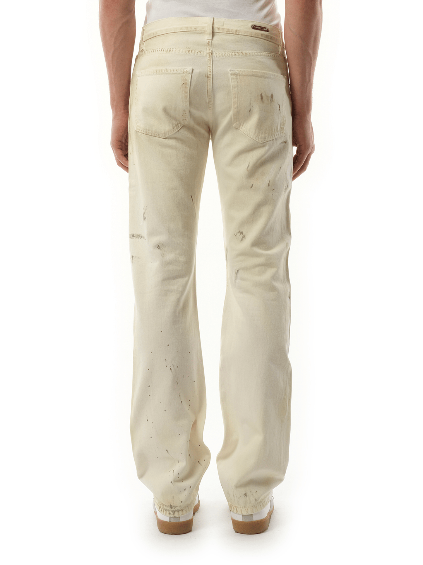Low Rise Straight Pants in Ecru