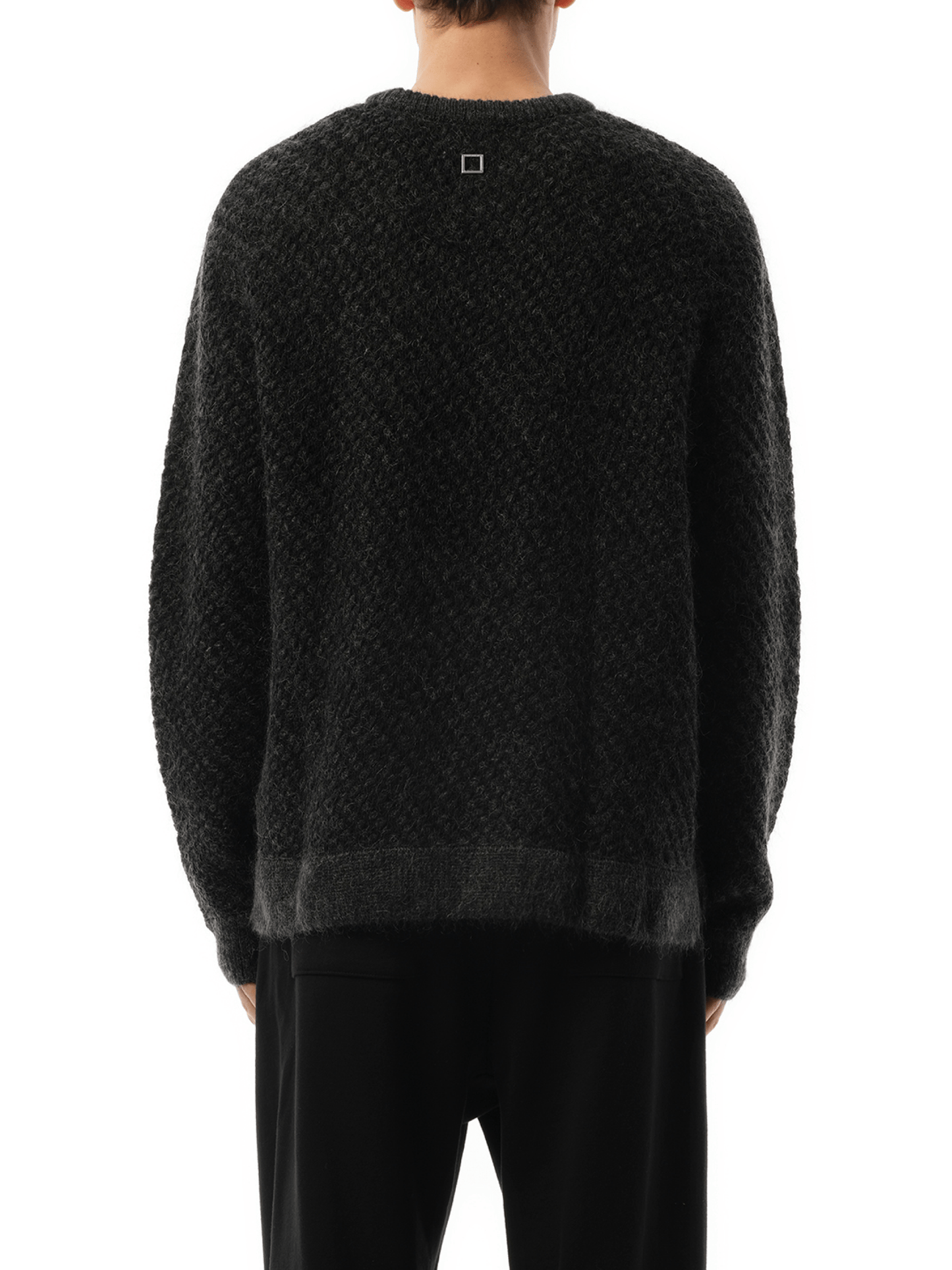 Wool Mohair Mix Sweater in Grey