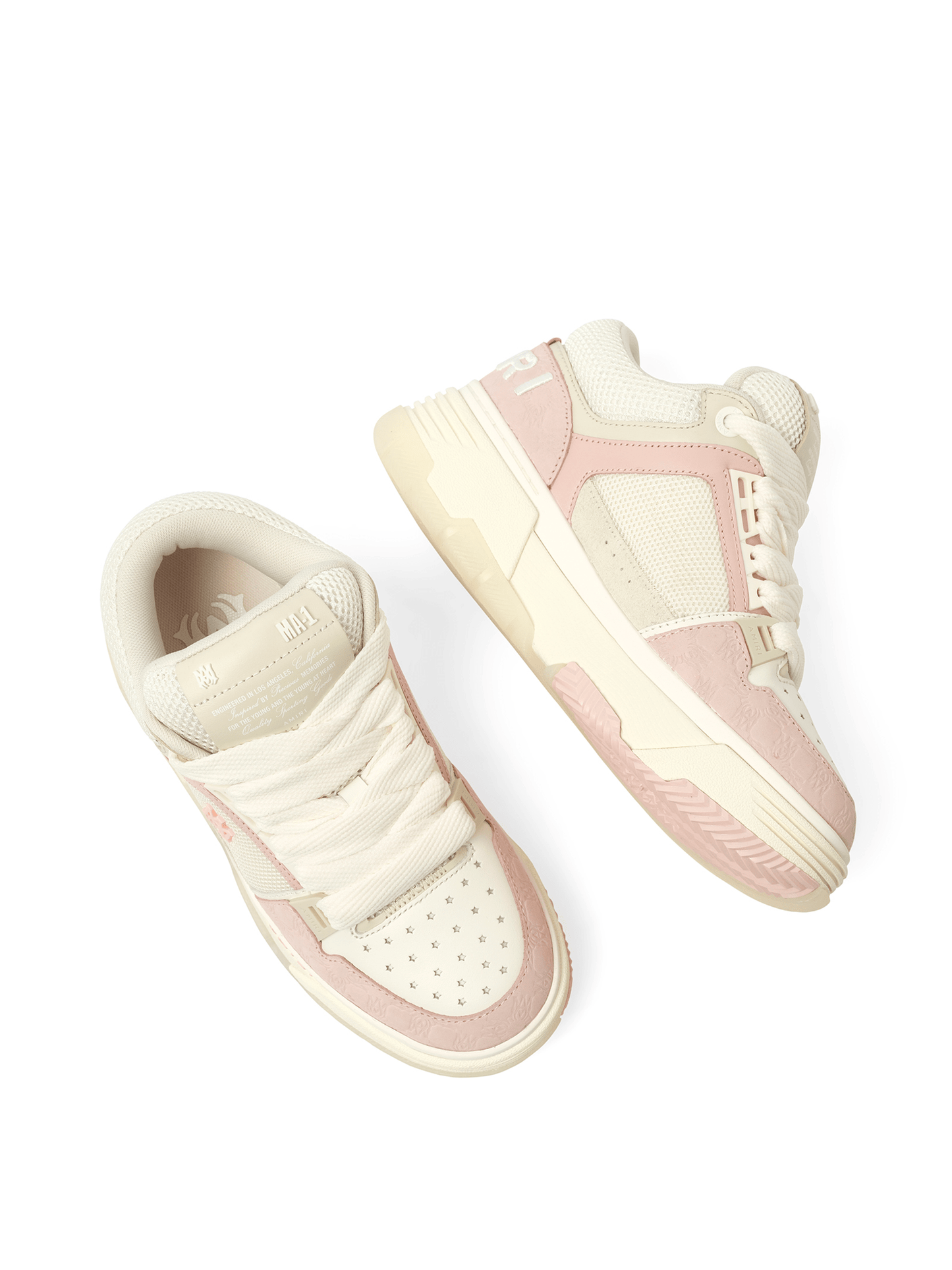 Amiri MA Quad Debossed MA-1 Sneaker in Vintage Pink