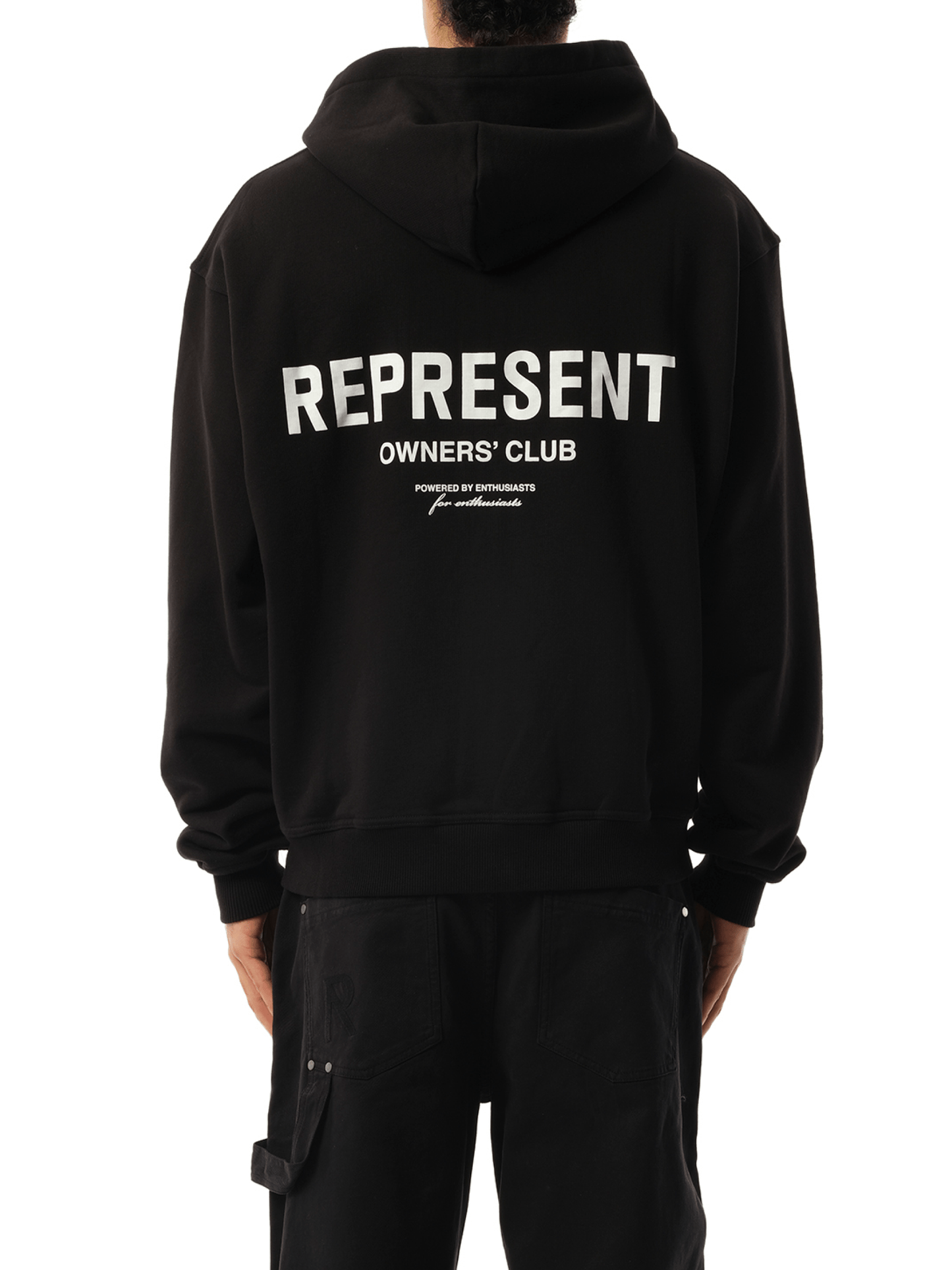 Represent Owners Club Zip Hoodie in Black