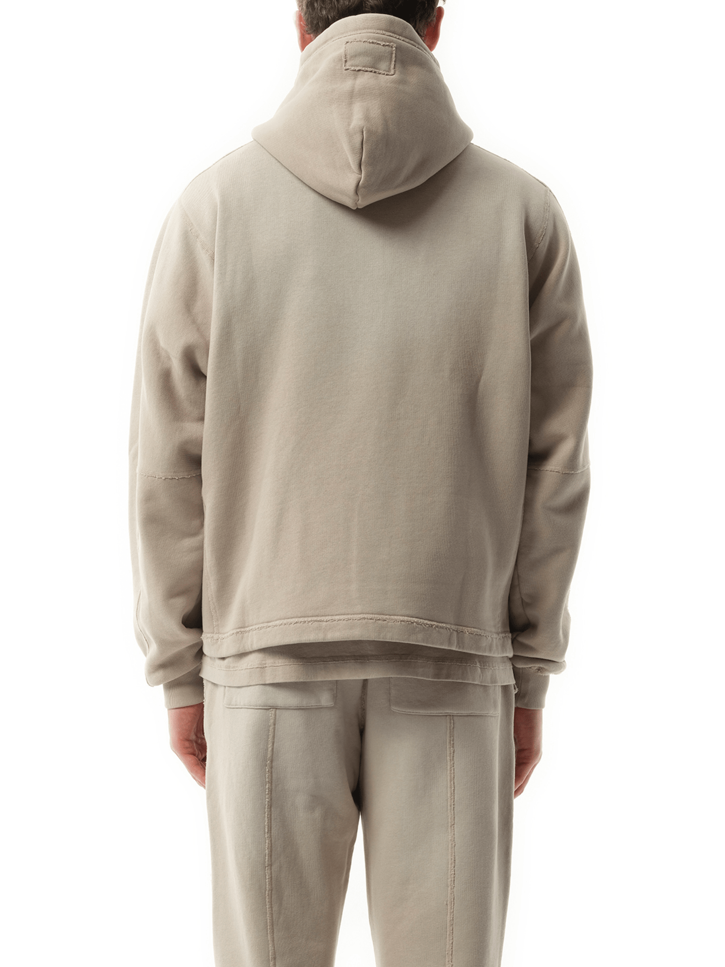 Step Hem Hoodie in Oat