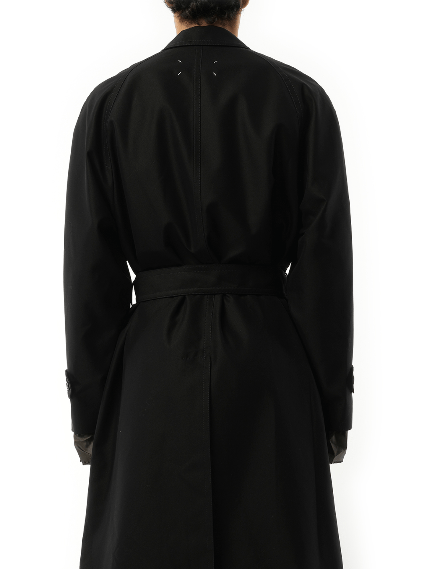 Belted Trench Coat in Black