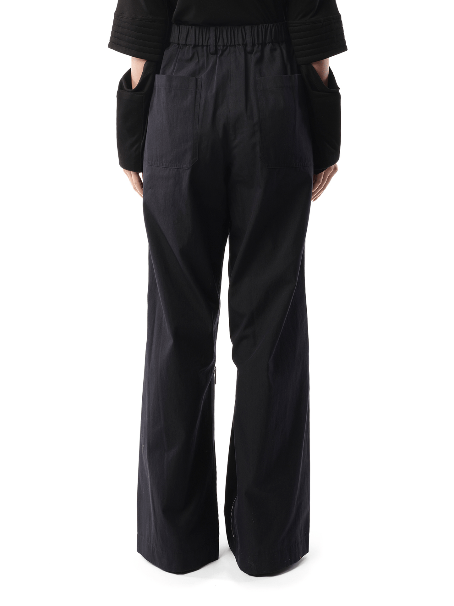 Gusset Wide Leg Pants in Navy