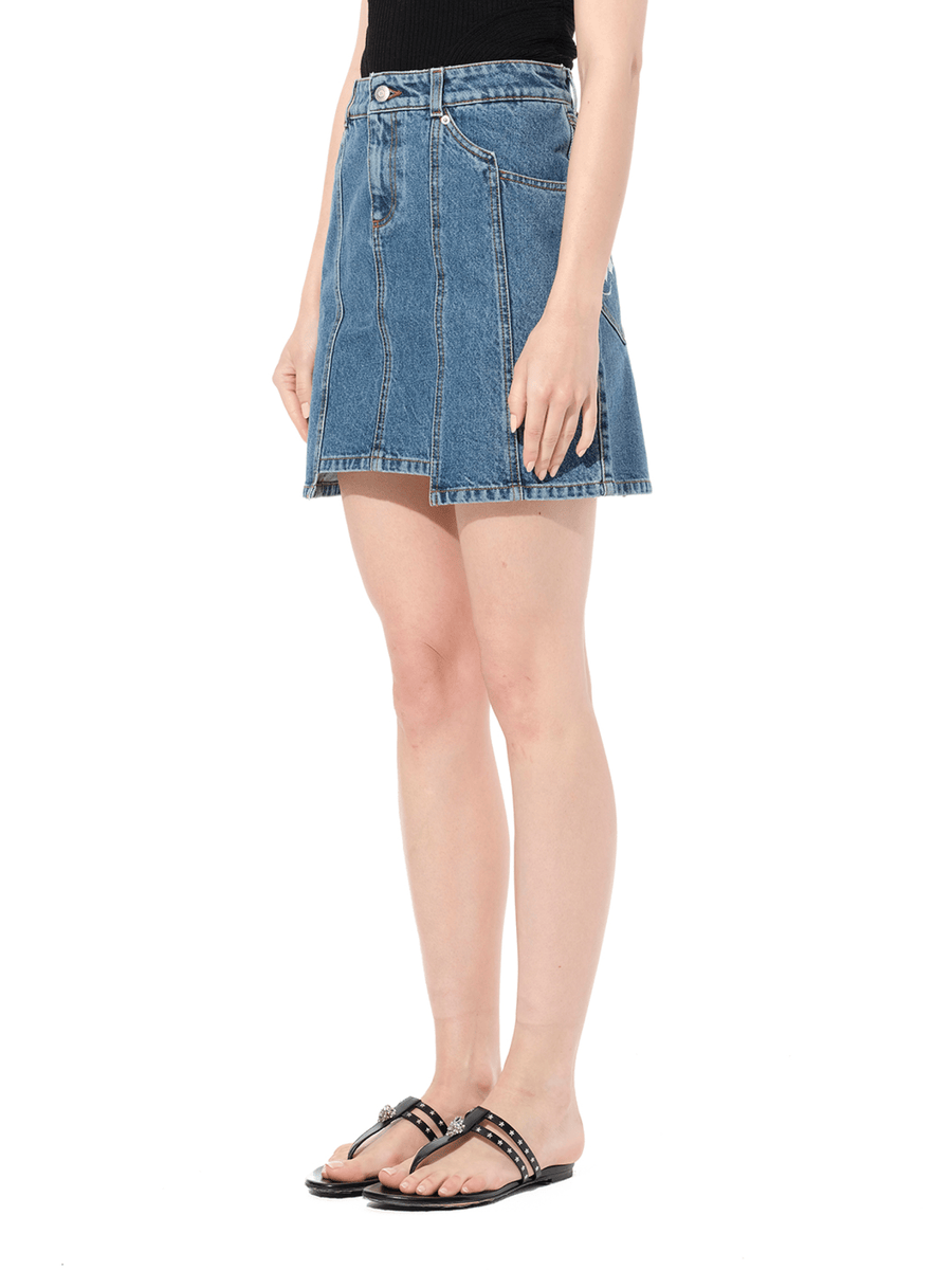 Mini Denim Skirt in Blue