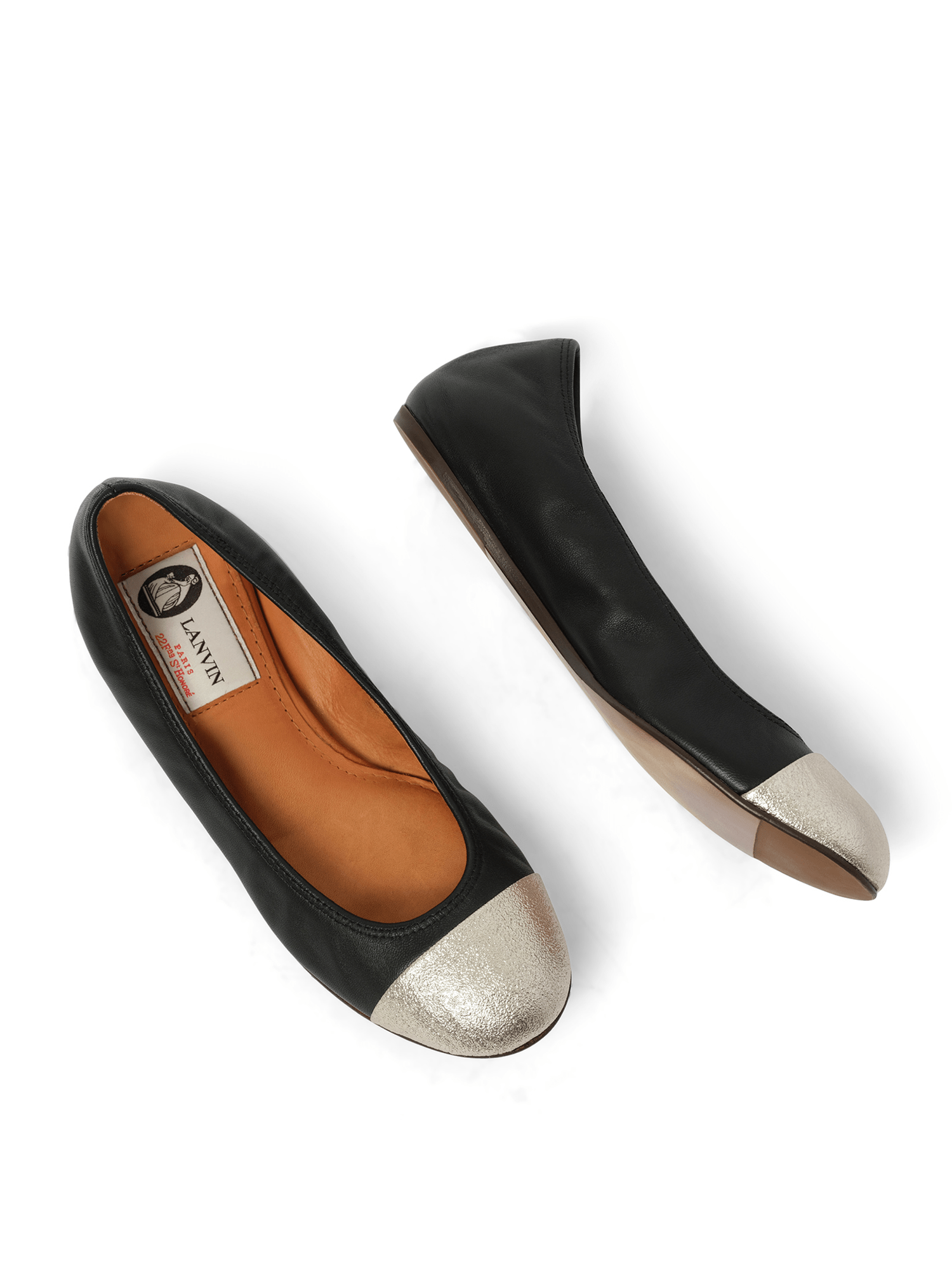Captoe Shoes in Black Top View | LANVIN