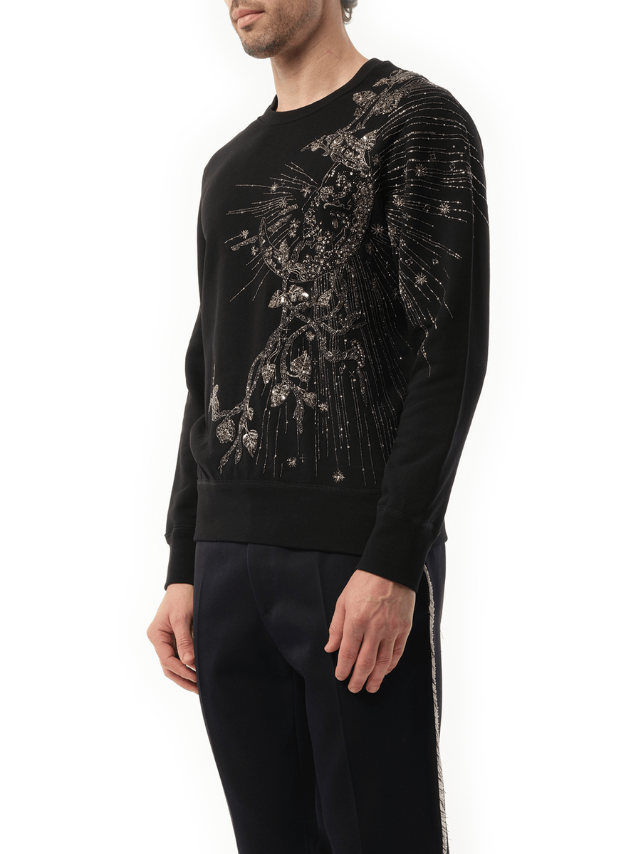 Emb Sweatshirt in Black
