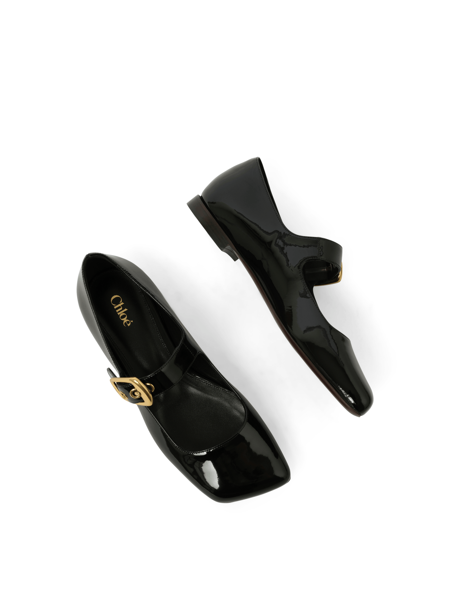 Chloe Polly Flat Sandals in Black