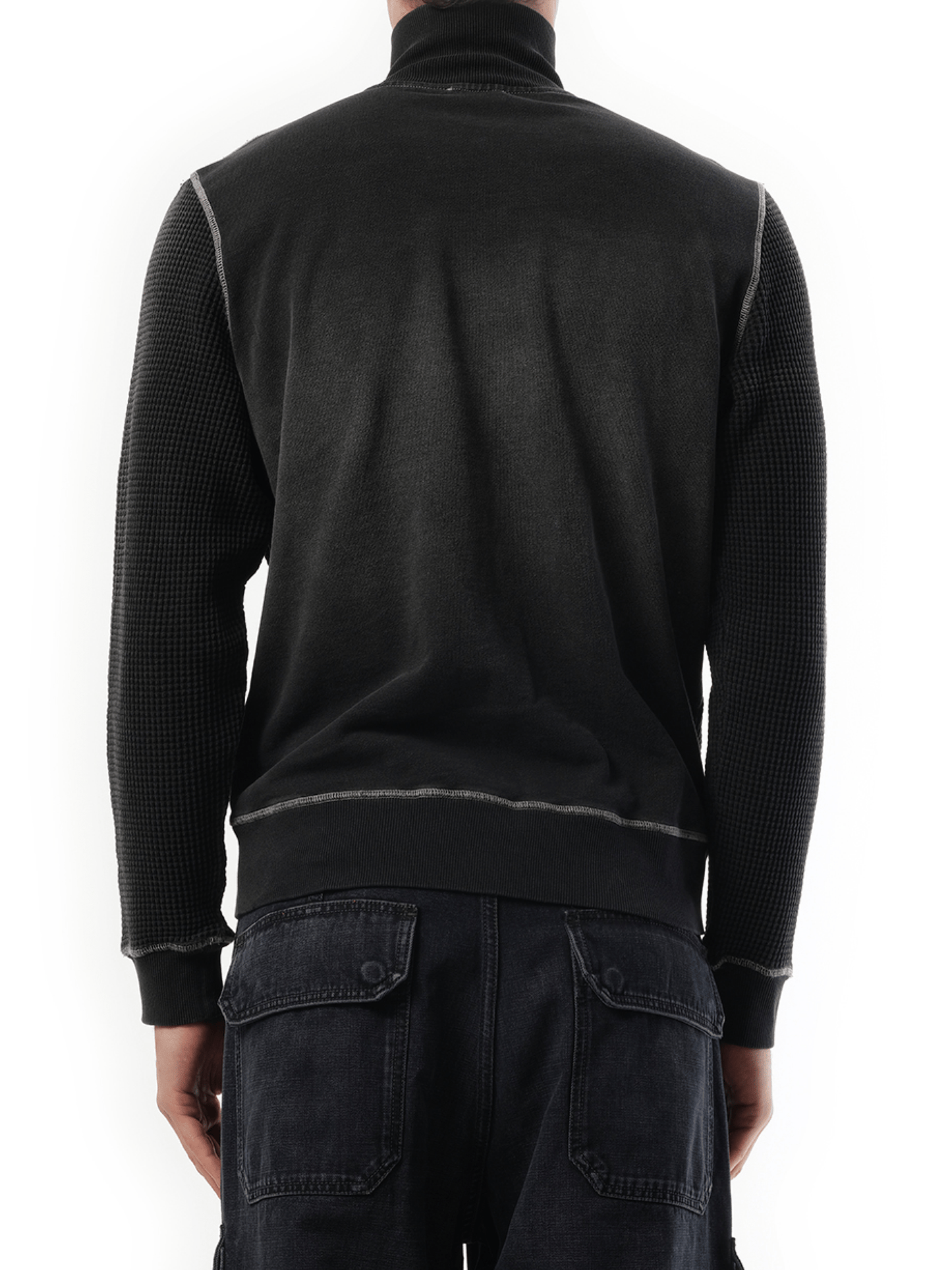 Diesel S-Wafy Zip Sweatshirt in Charcoal