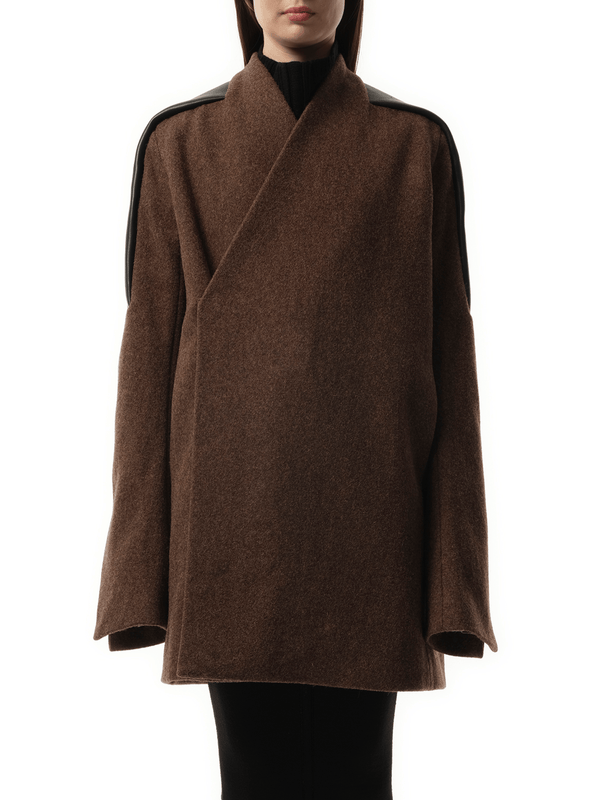 Officer Jacket in Brown/Black/Thulian