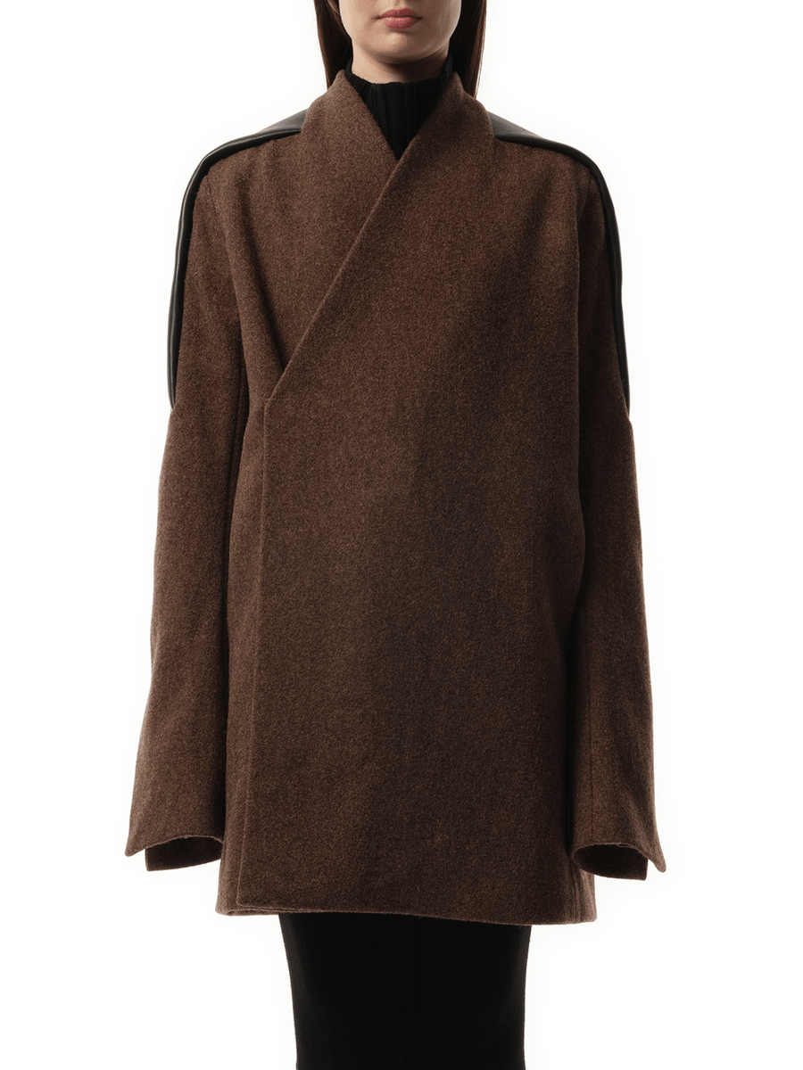 Officer Jacket in Brown/Black/Thulian