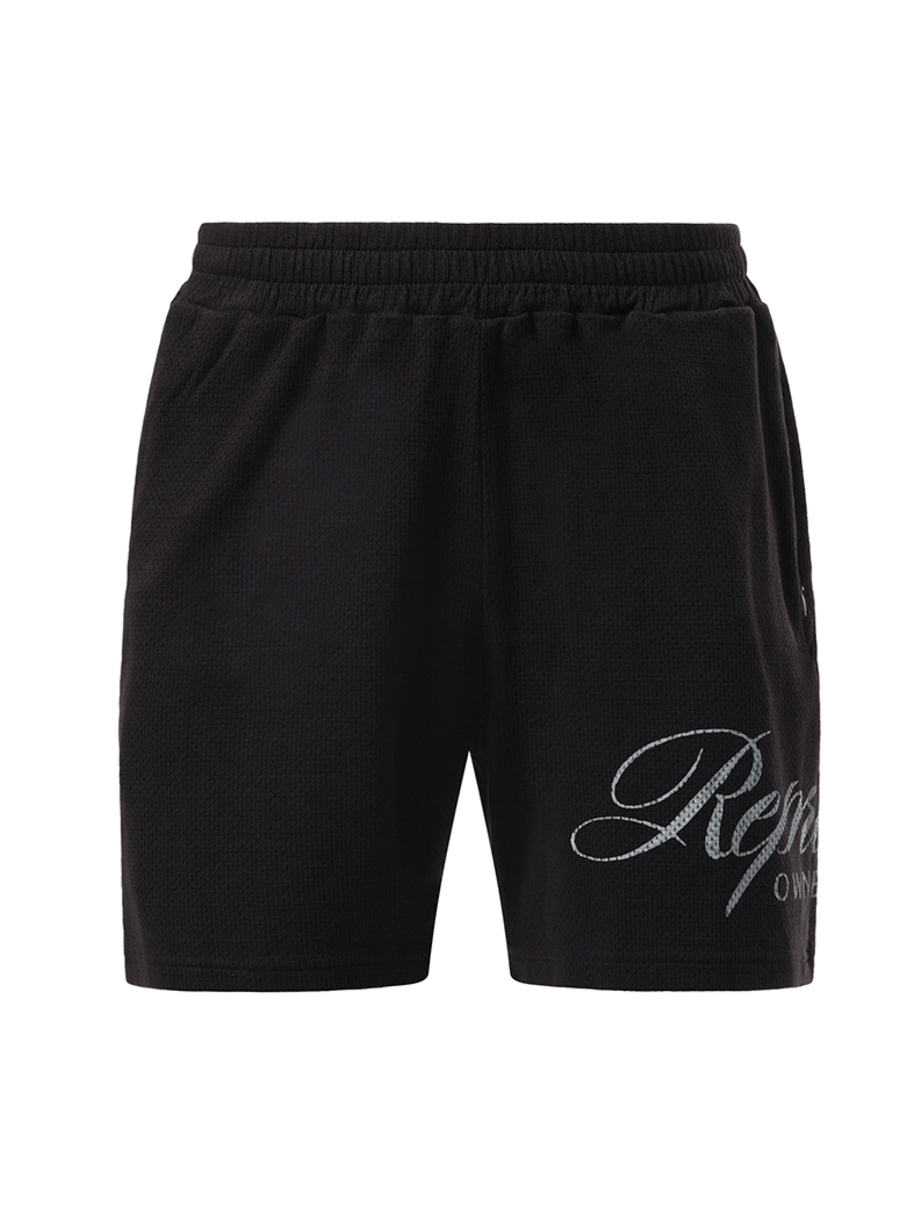 Represent Represent Owners Club Script Mesh Shorts in Black