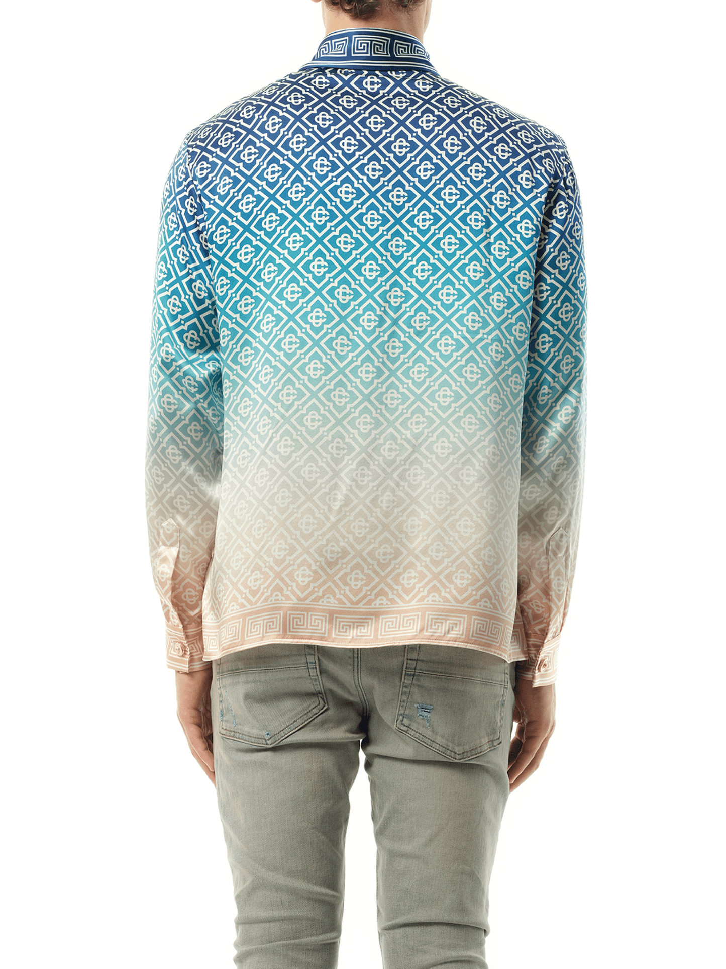 Casablanca Gradient Classic Collar Shirt in Blue