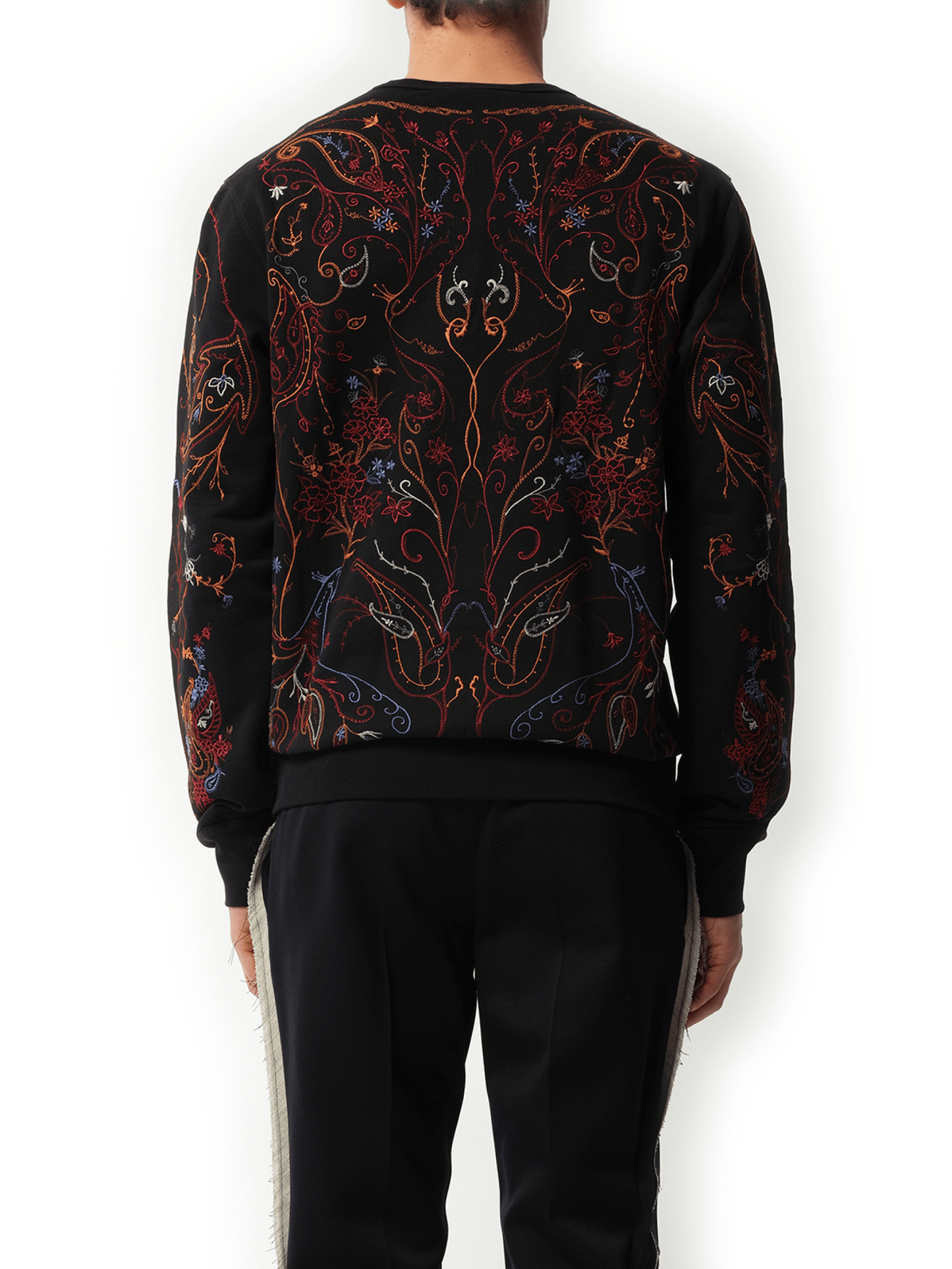 Victorian Emb Sweatshirt in Black