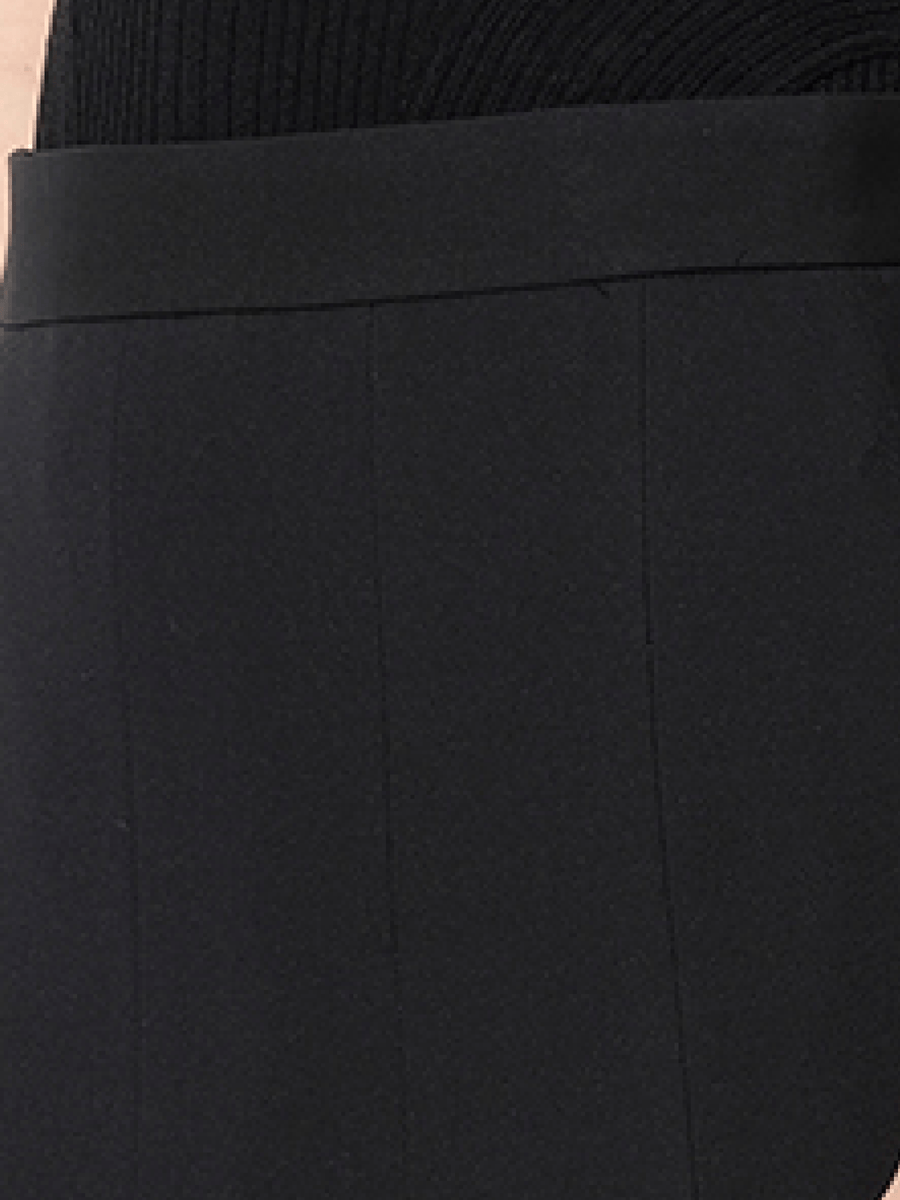 Wool Silk Skirt in Black