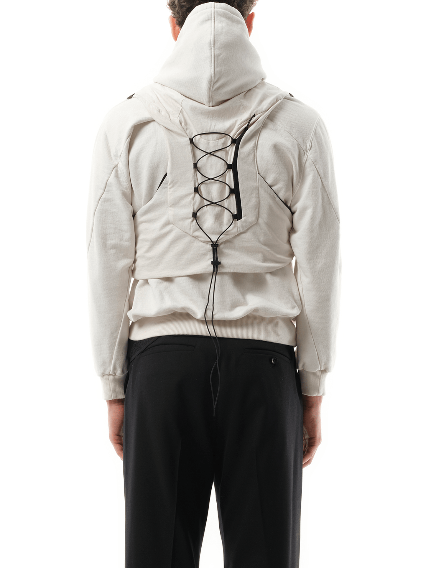 Doublet Trail Vest Hoodie in White