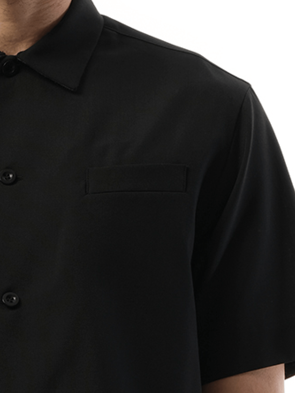 Sacai Cotton Suiting Shirt in Black
