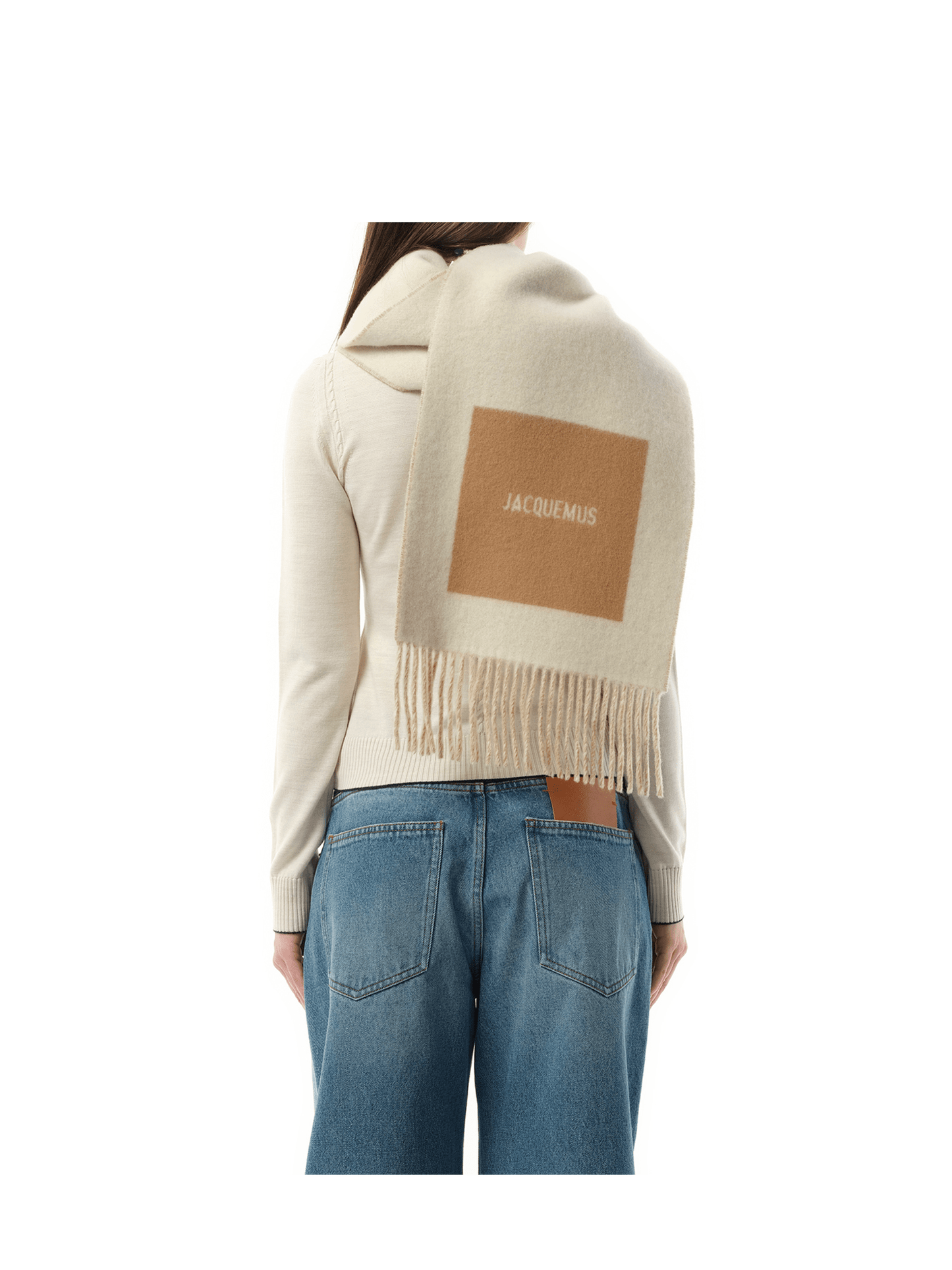 Jacquemus Rond Carre Scarf in Beige