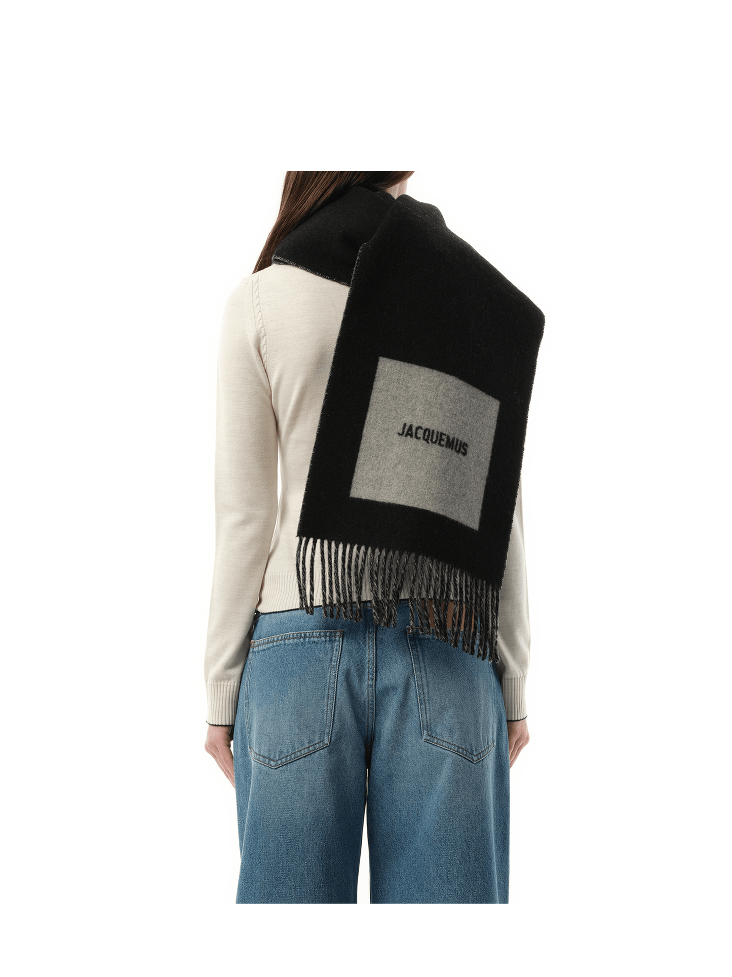 Jacquemus Rond Carre Scarf in Black